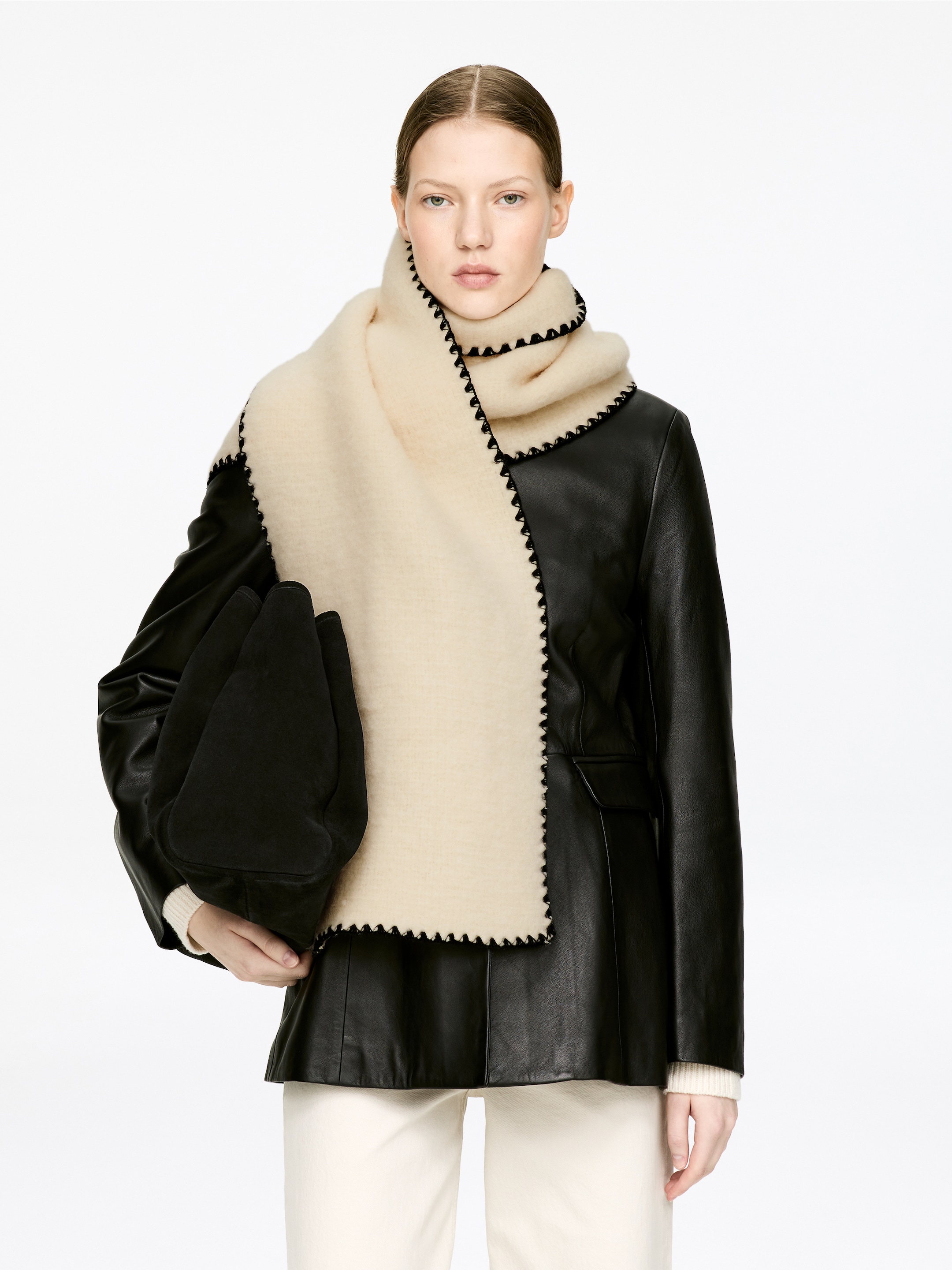 Agrandir l'image: Écharpe au point de couverture - Beige - FEMME | H&M CH 1