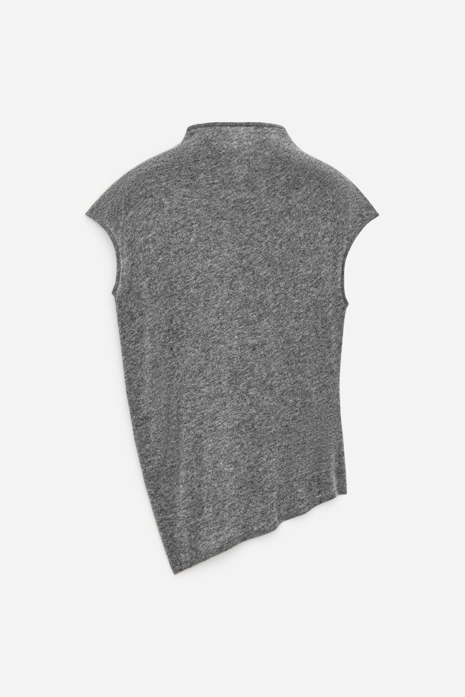 Haut drapé en pur cachemire - gris/Blanc cassé - 2