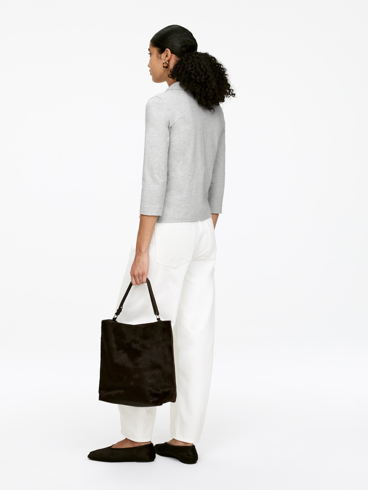 Half-Zip Top - Grey Melange/Black - 5