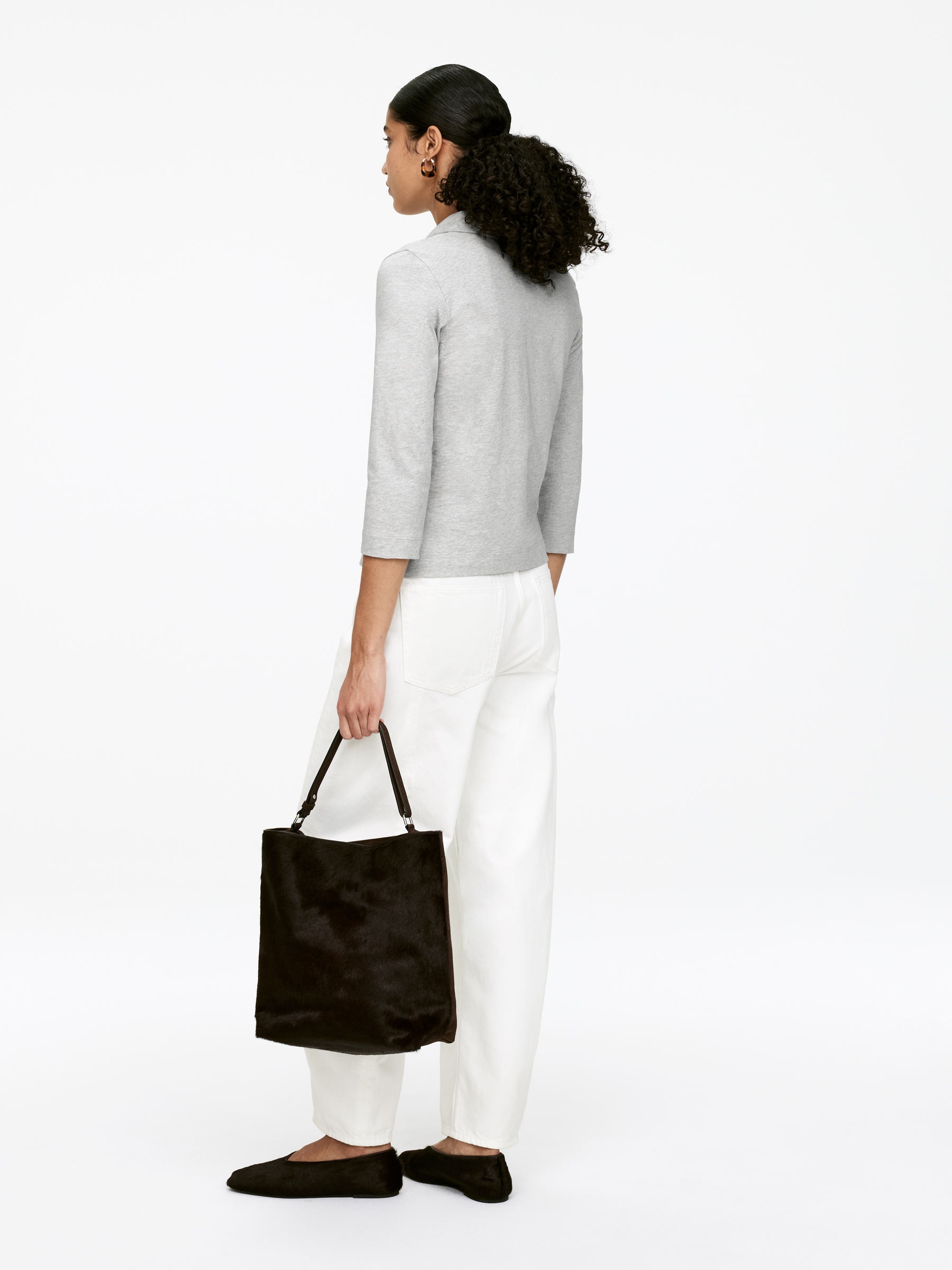 Haut demi-zippé - Gris chiné - Slim fit - Femme - StillMedia/Lookbook - 6