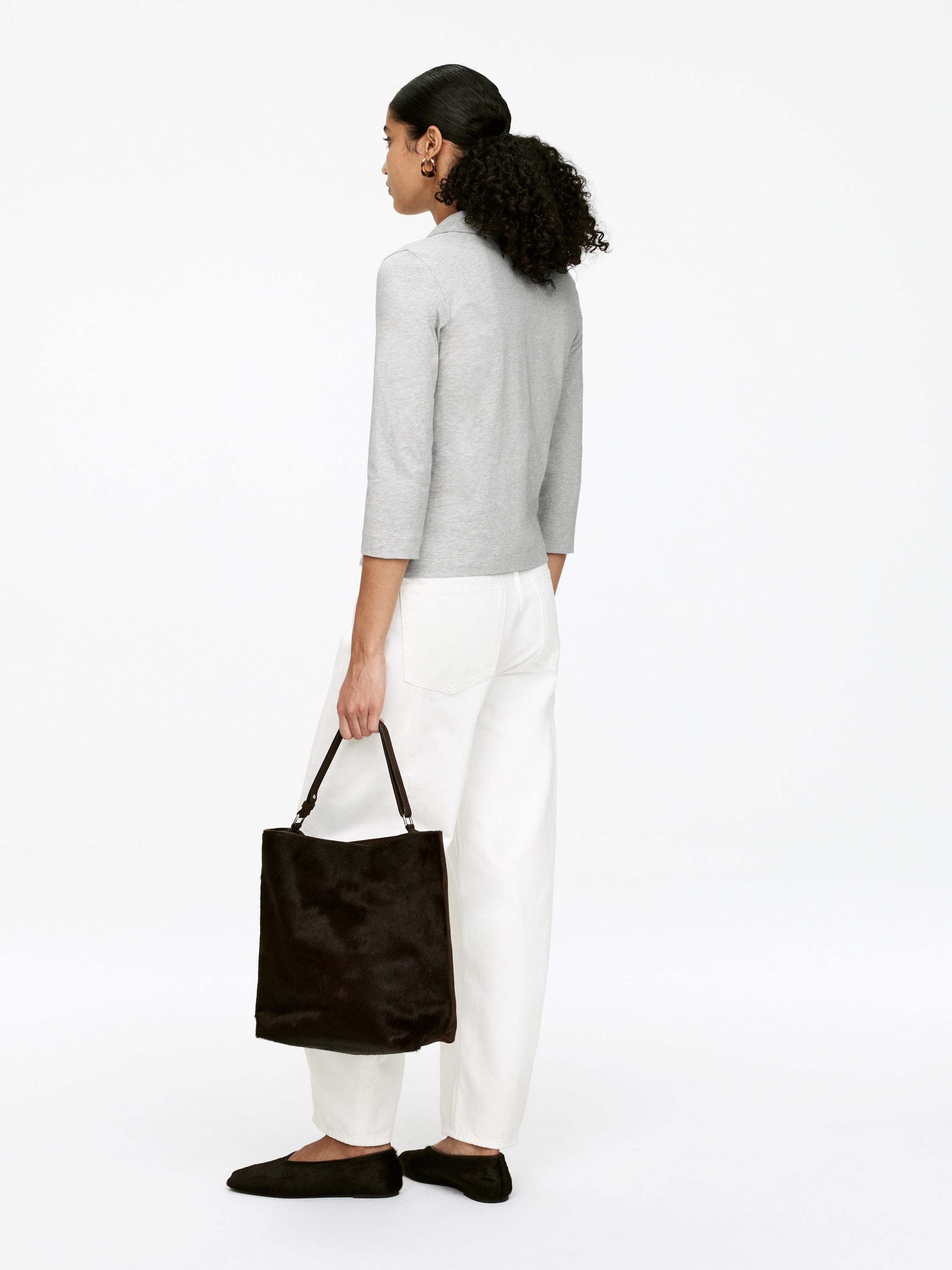 Half-Zip Top - Grey Melange - Slim fit - Women - StillMedia/Lookbook - 6