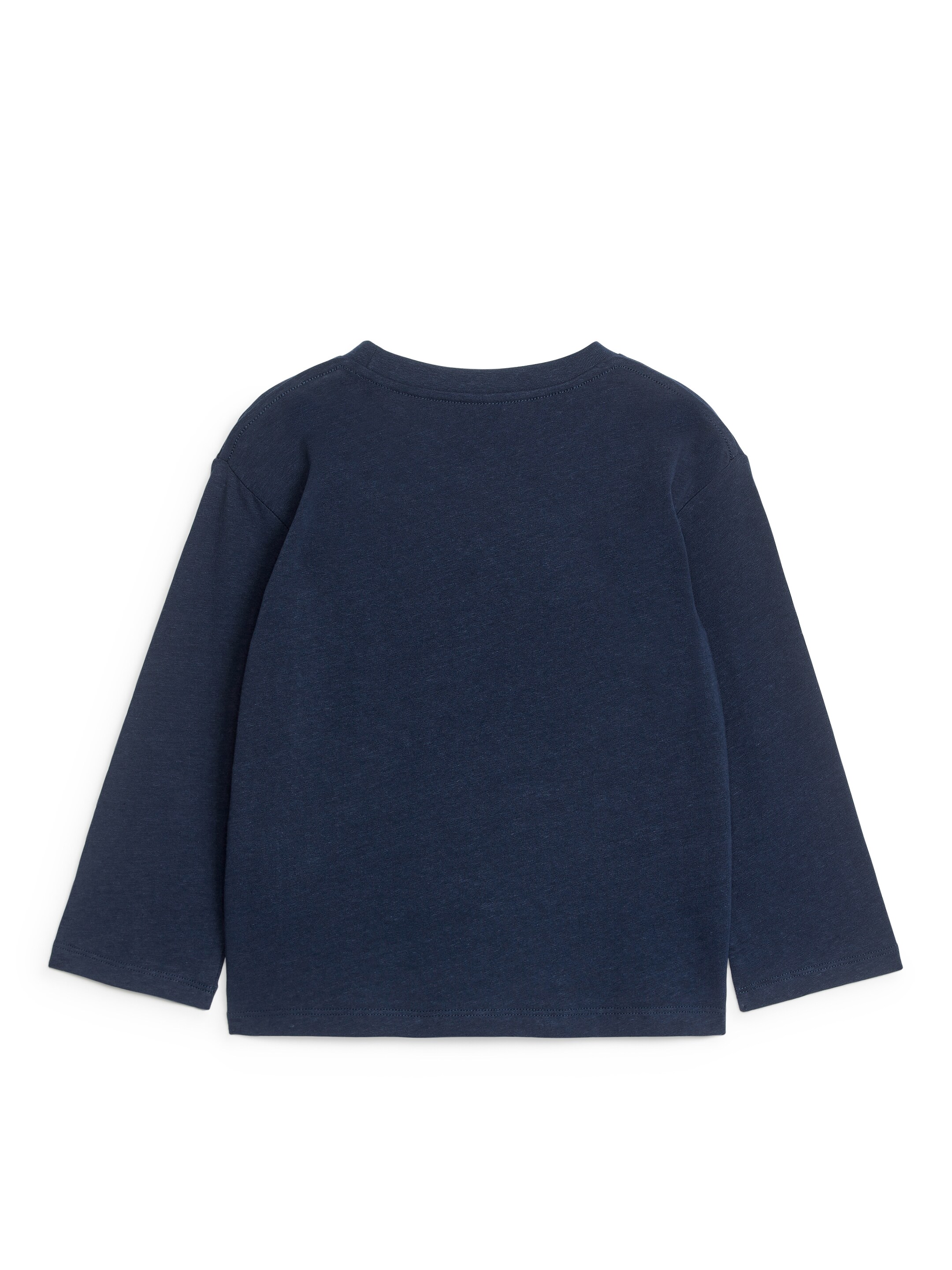 Ingrandisci l'immagine: Linen-Blend Long Sleeve T-Shirt - Dark Blue - BAMBINO | H&M CH 2