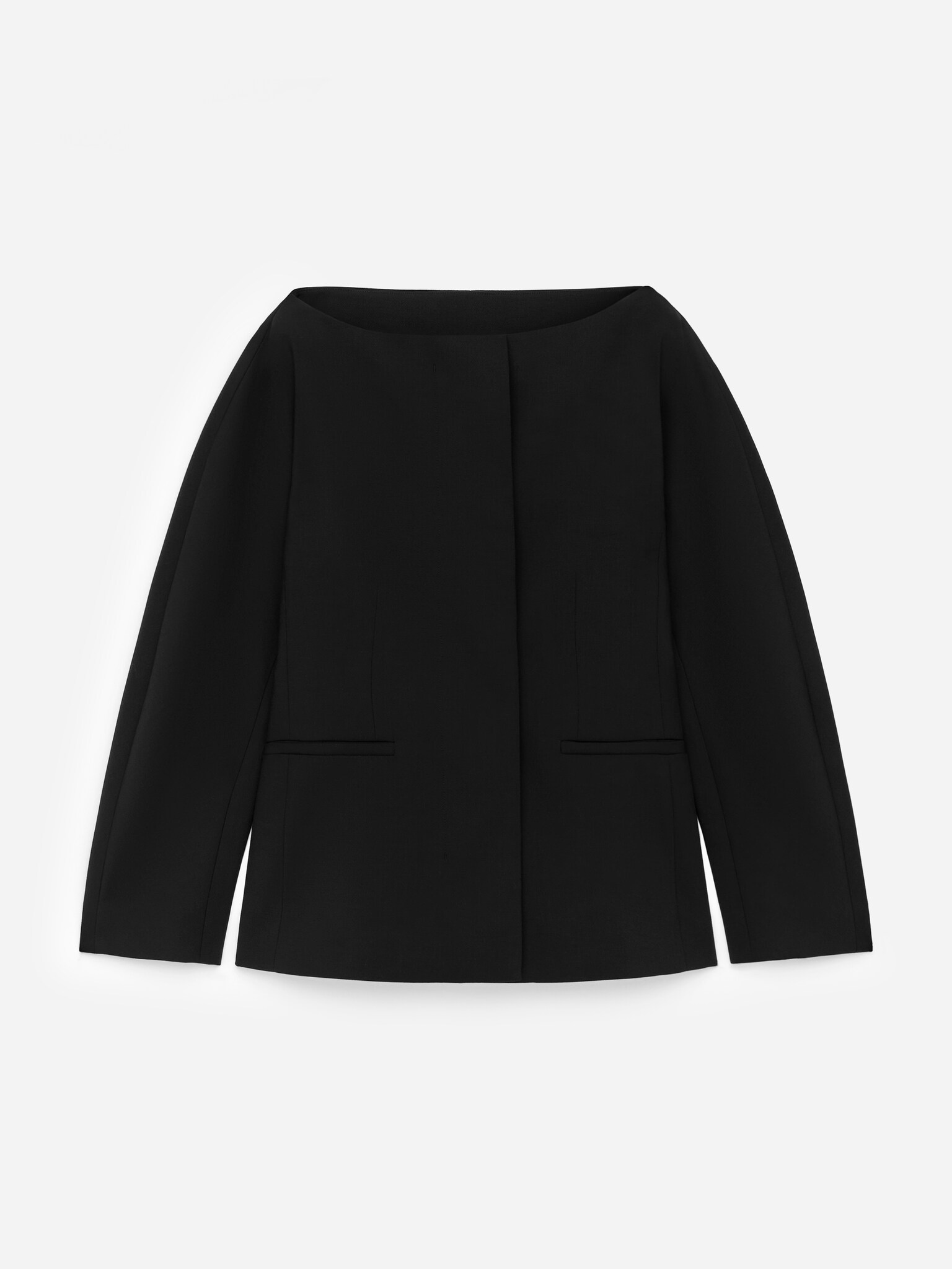 Blazer à col ouvert - Noir/Beige - 2