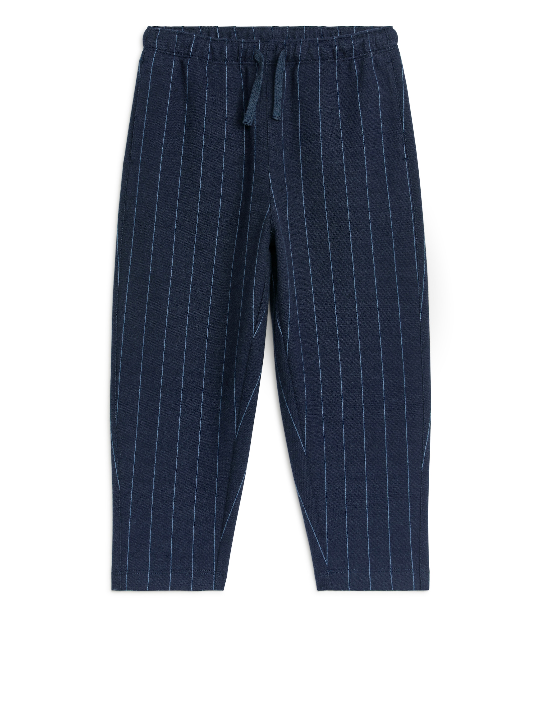 Pantaloni da tuta in cotone con motivo gessato-Blue-6511