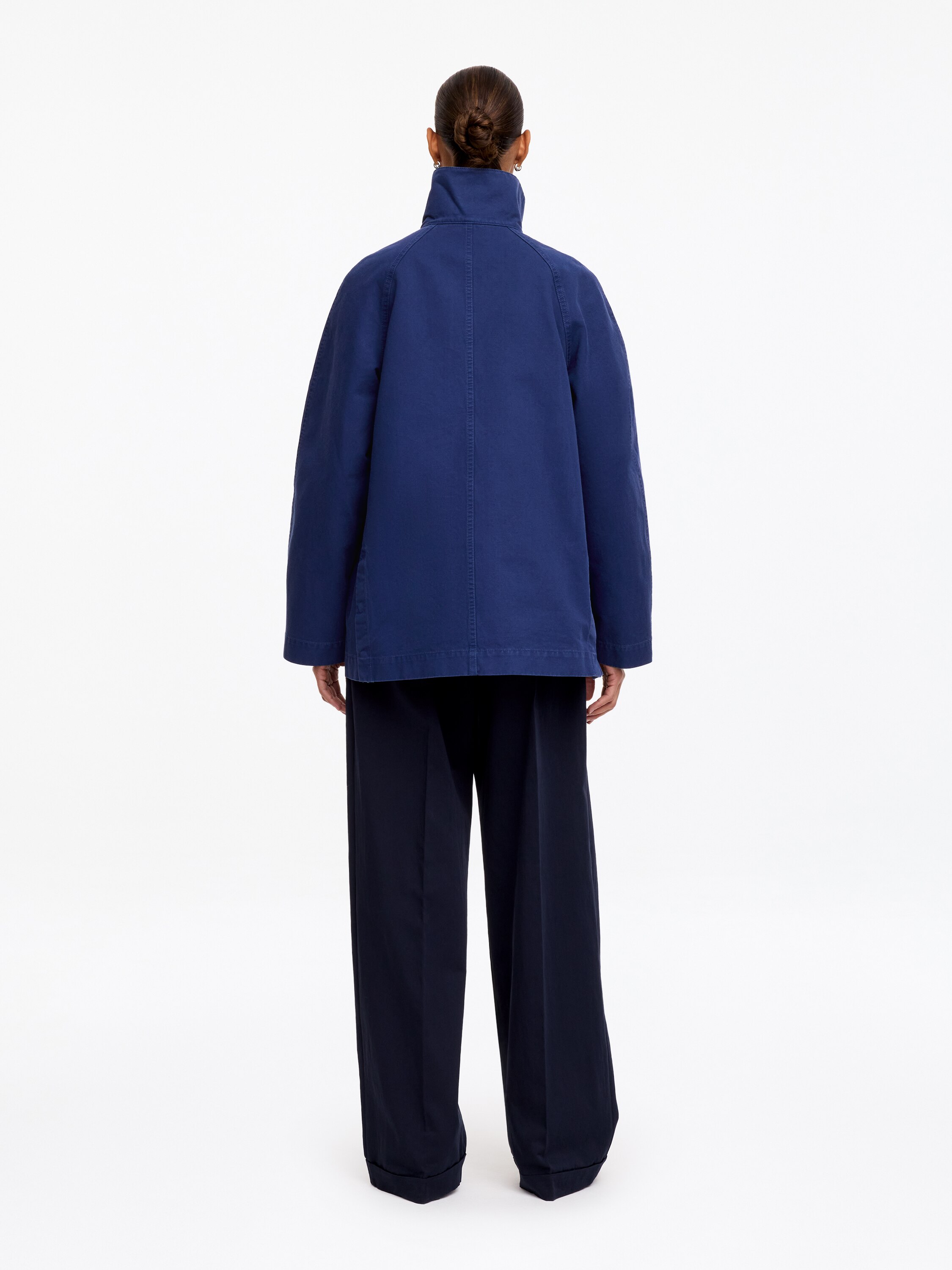 ARKET ジャケット FW24 ネイビーブルー Cotton Workwear Jacket – Dark Blue – ARKET EU