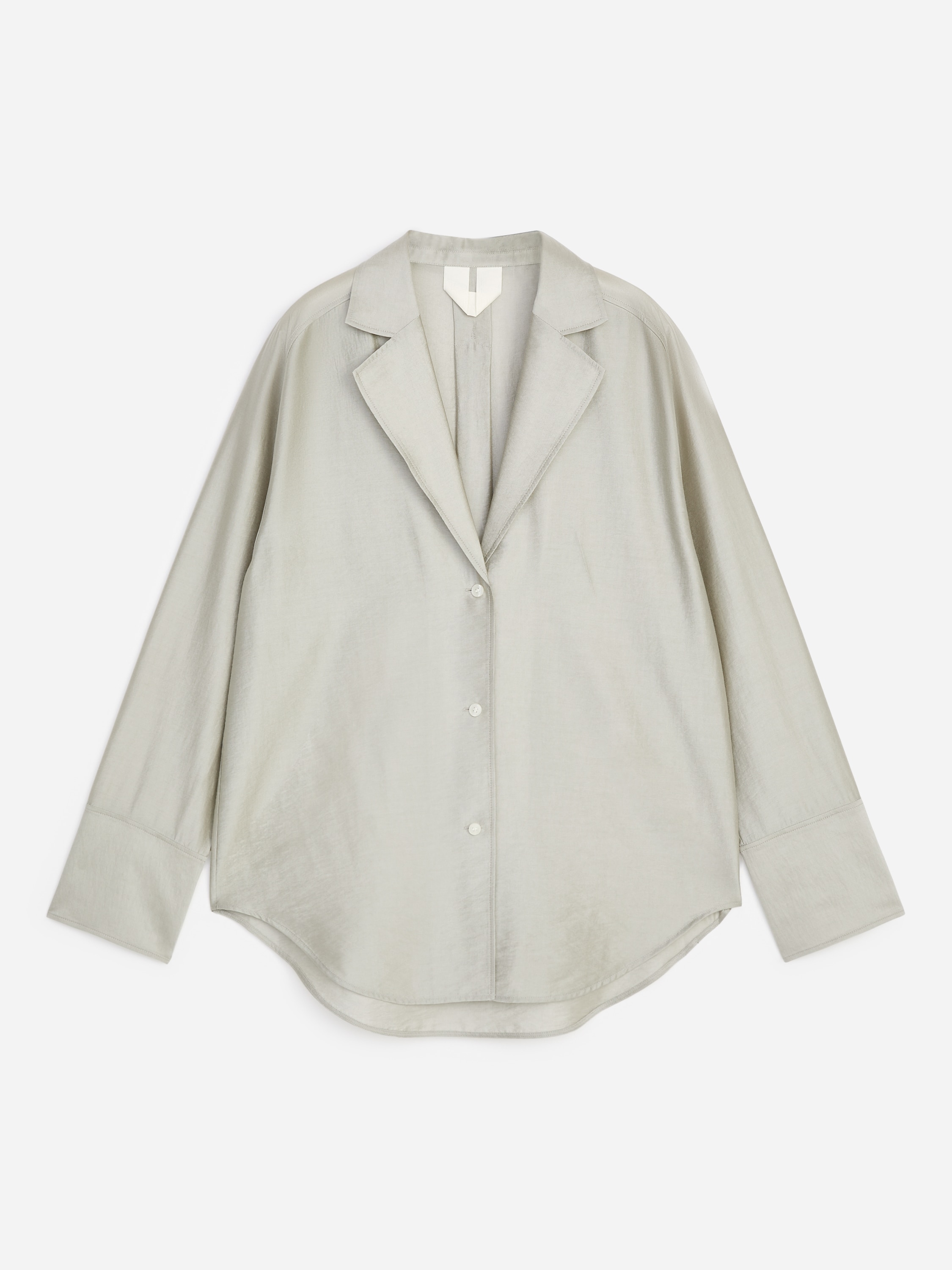Eleganter Blazer im Hemden-Stil - Graubraun/Schwarz