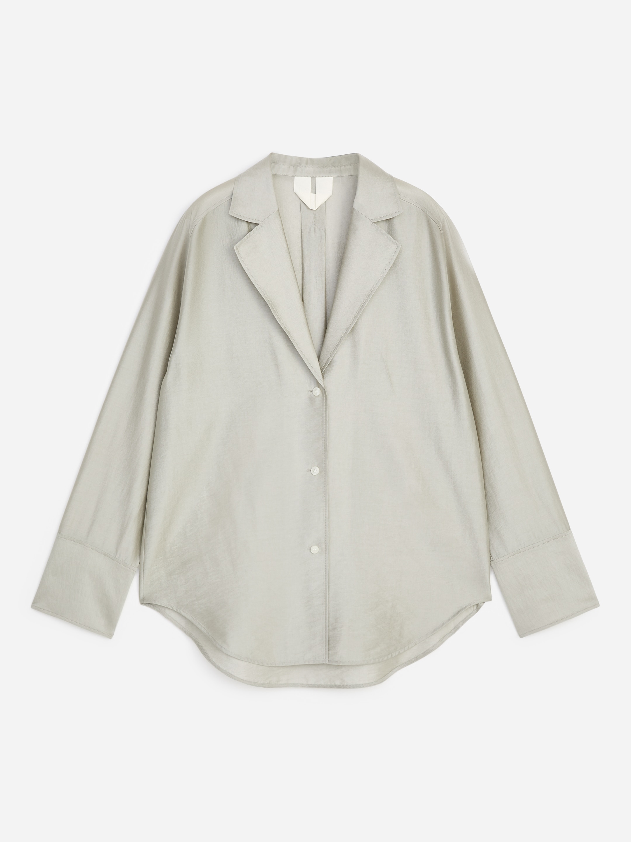 Tailored Shirt Blazer-Beige-19795