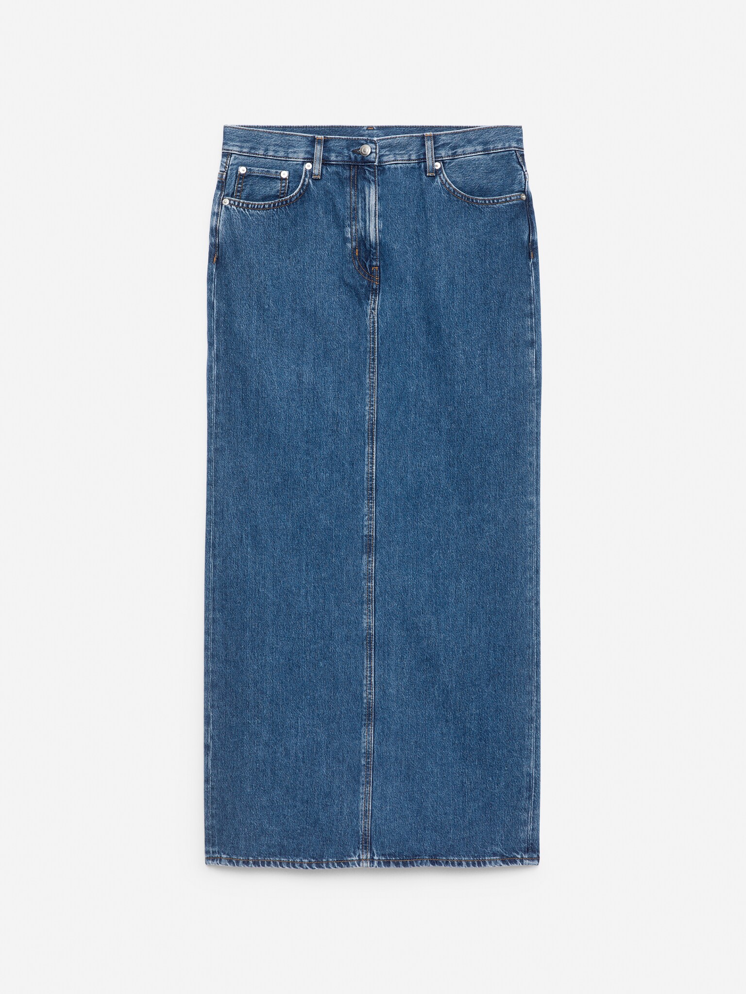 Maxi Denim Skirt - Blue