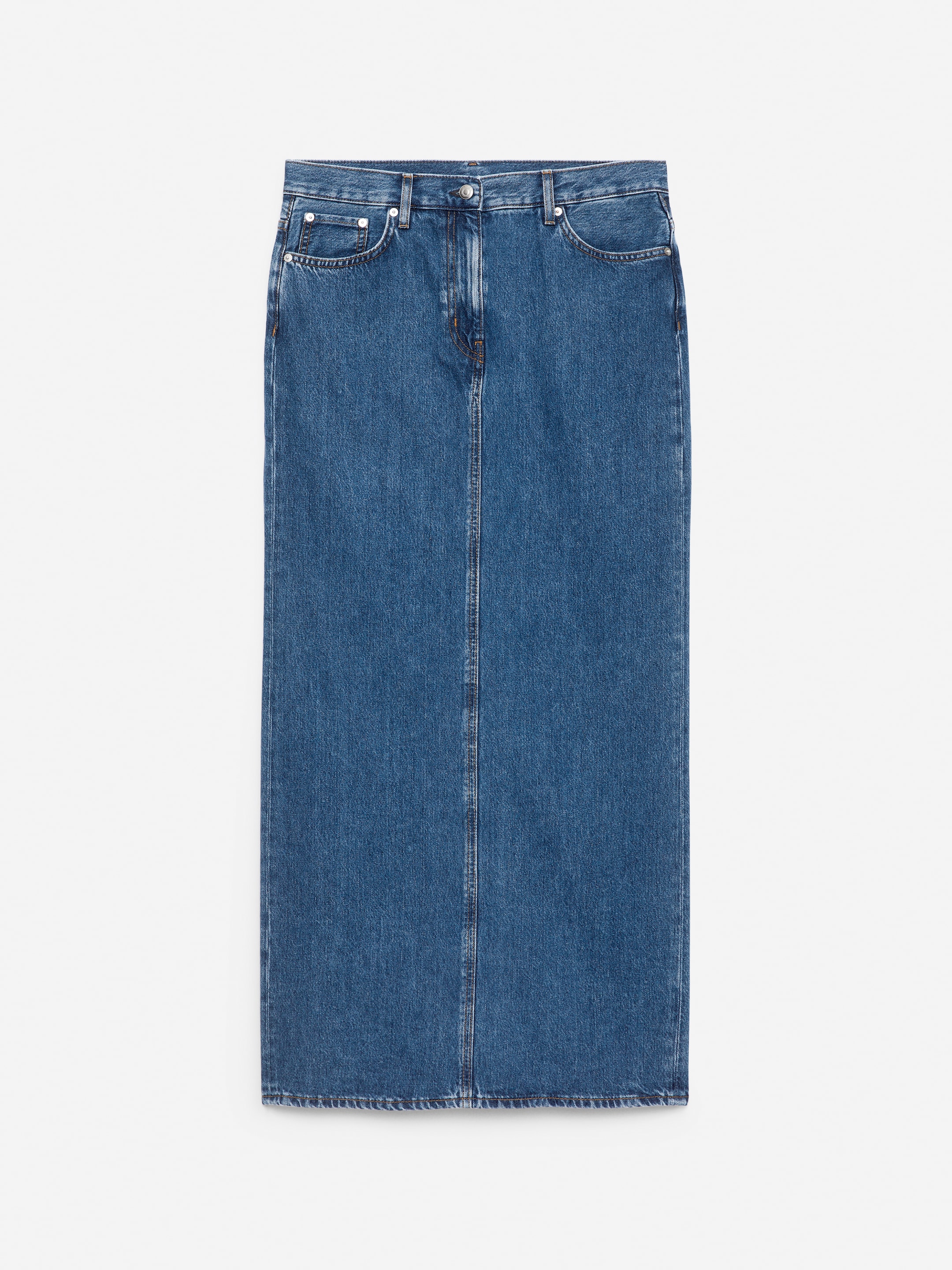 Maxi Denim Skirt-#354e6a-12256