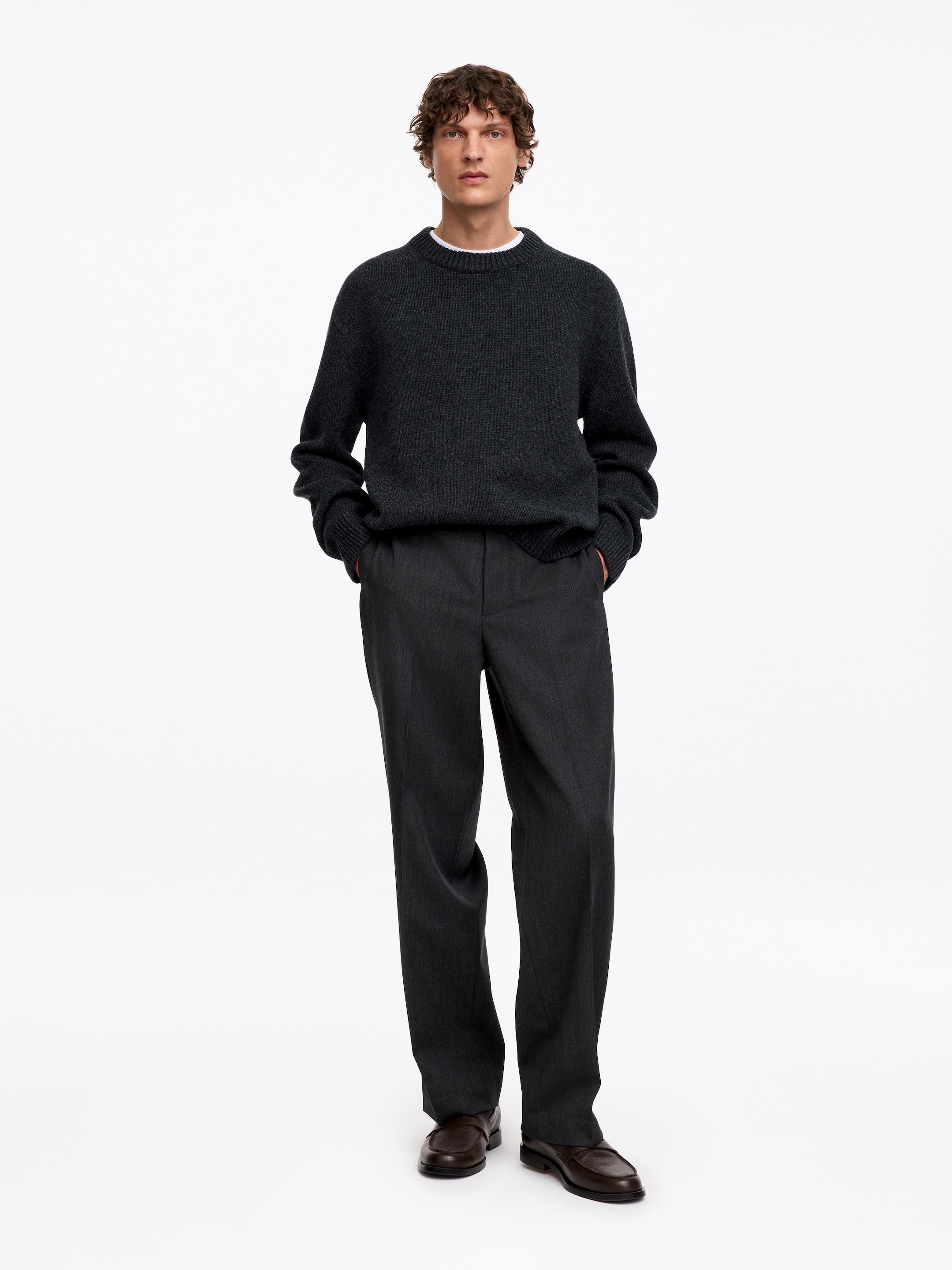 Relaxed Wool Trousers - Dark grey - Relaxed fit - men - StillMedia/Lookbook - 6