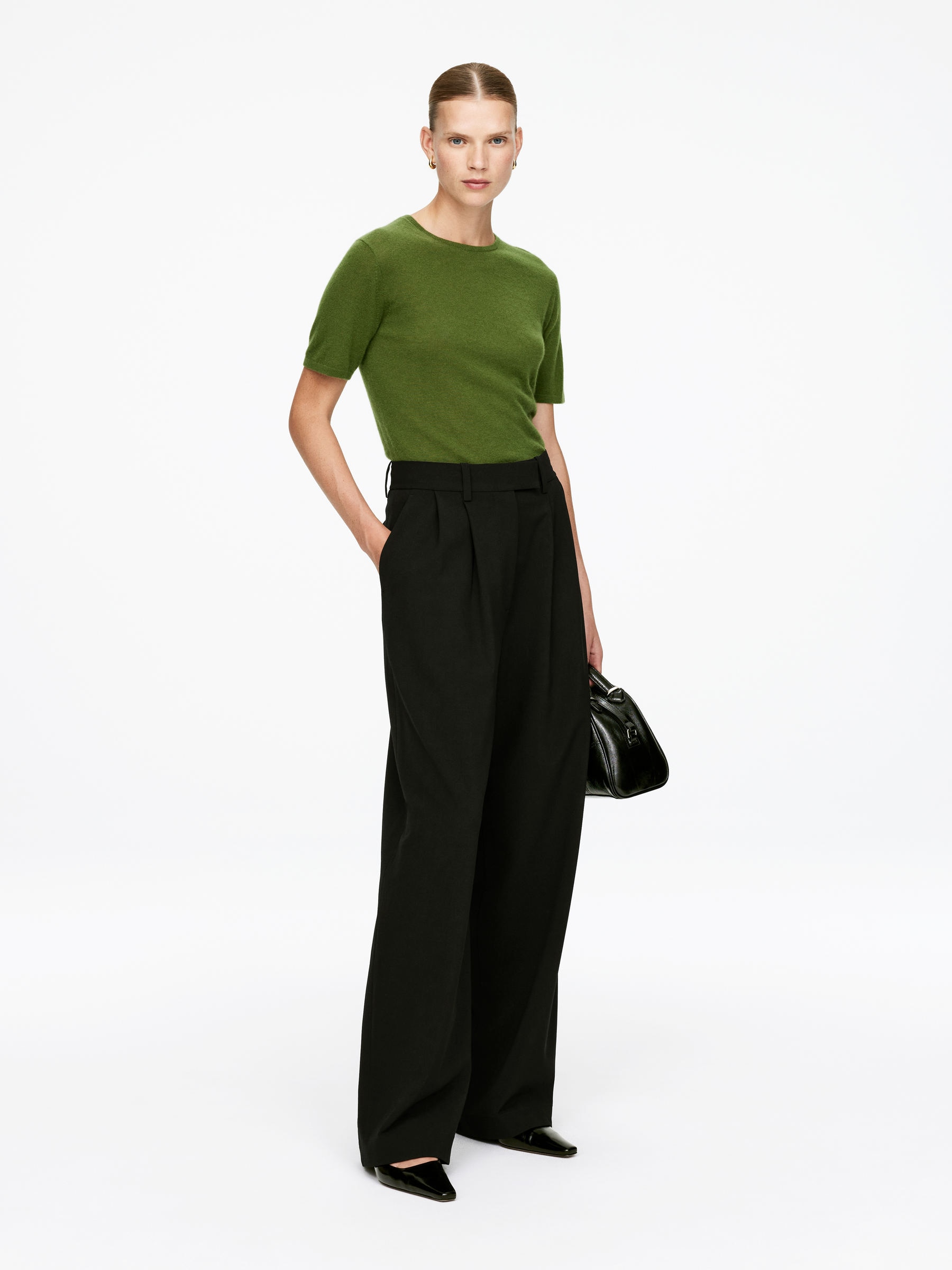 Haut en pur cachemire - Vert - Regular fit - Femme - StillMedia/Lookbook - 4