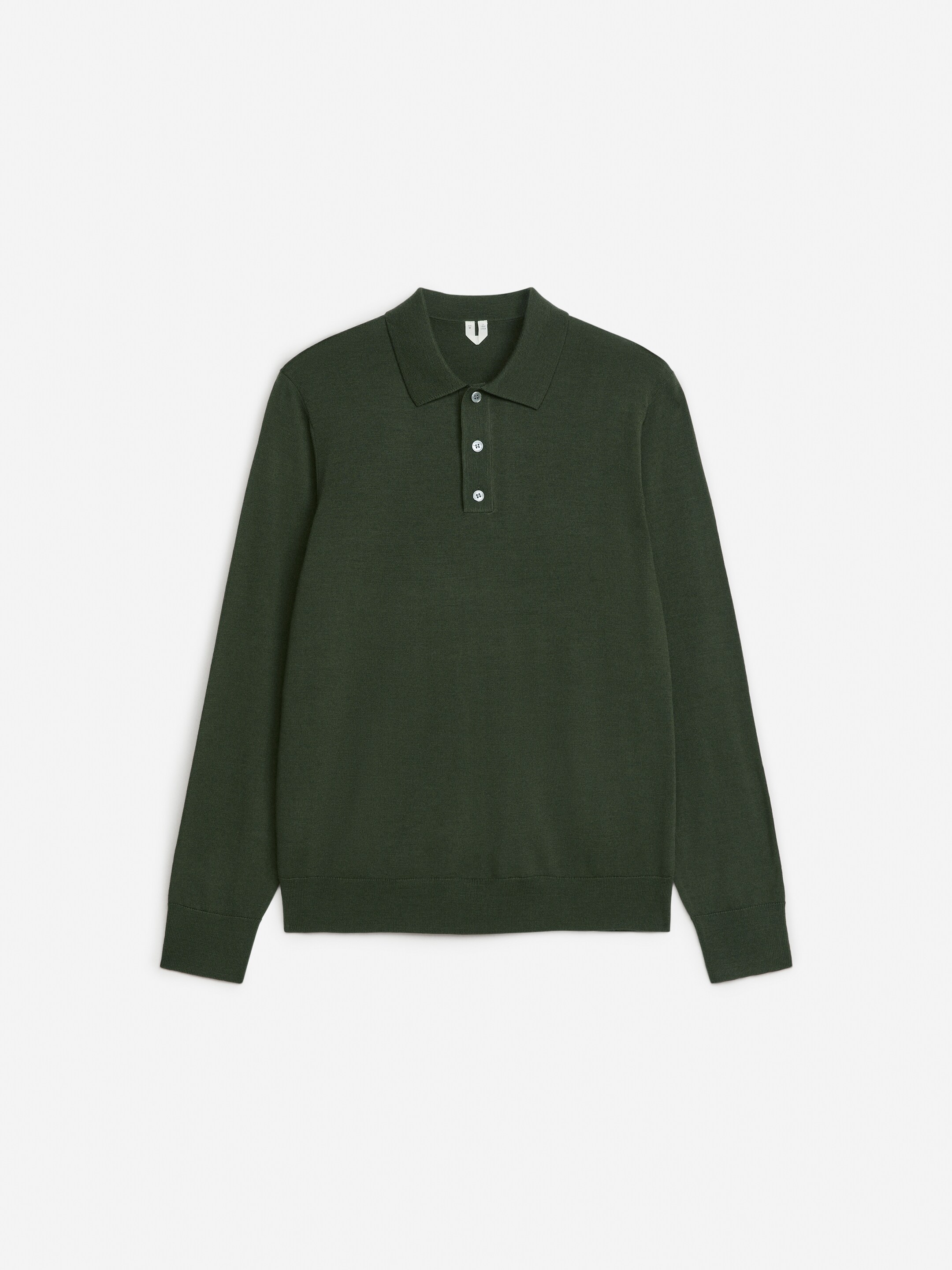 Visualizza immagine più grande: Maglione in stile polo in lana merino - Verde scuro - UOMO | H&M IT 5