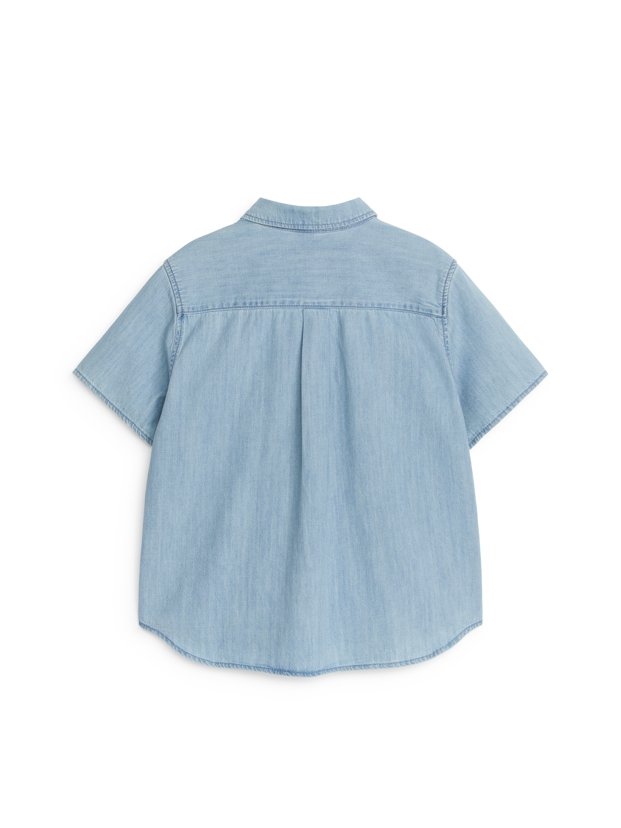 View larger image: Short-Sleeve Denim Shirt - Light Blue - Kids | H&M GB 2
