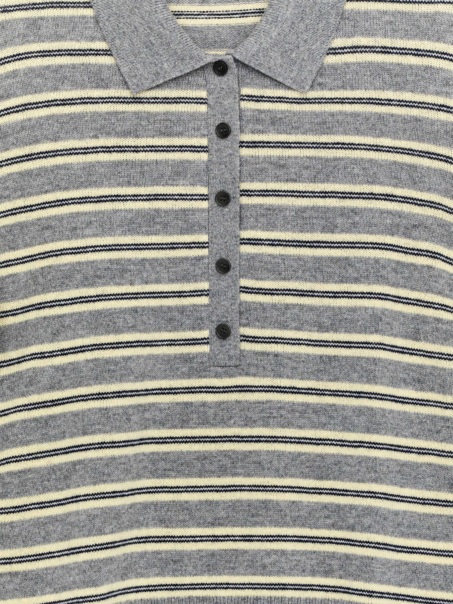 Wool Polo Jumper - Grey/Yellow/Black/Brown/Grey/Pink - 4