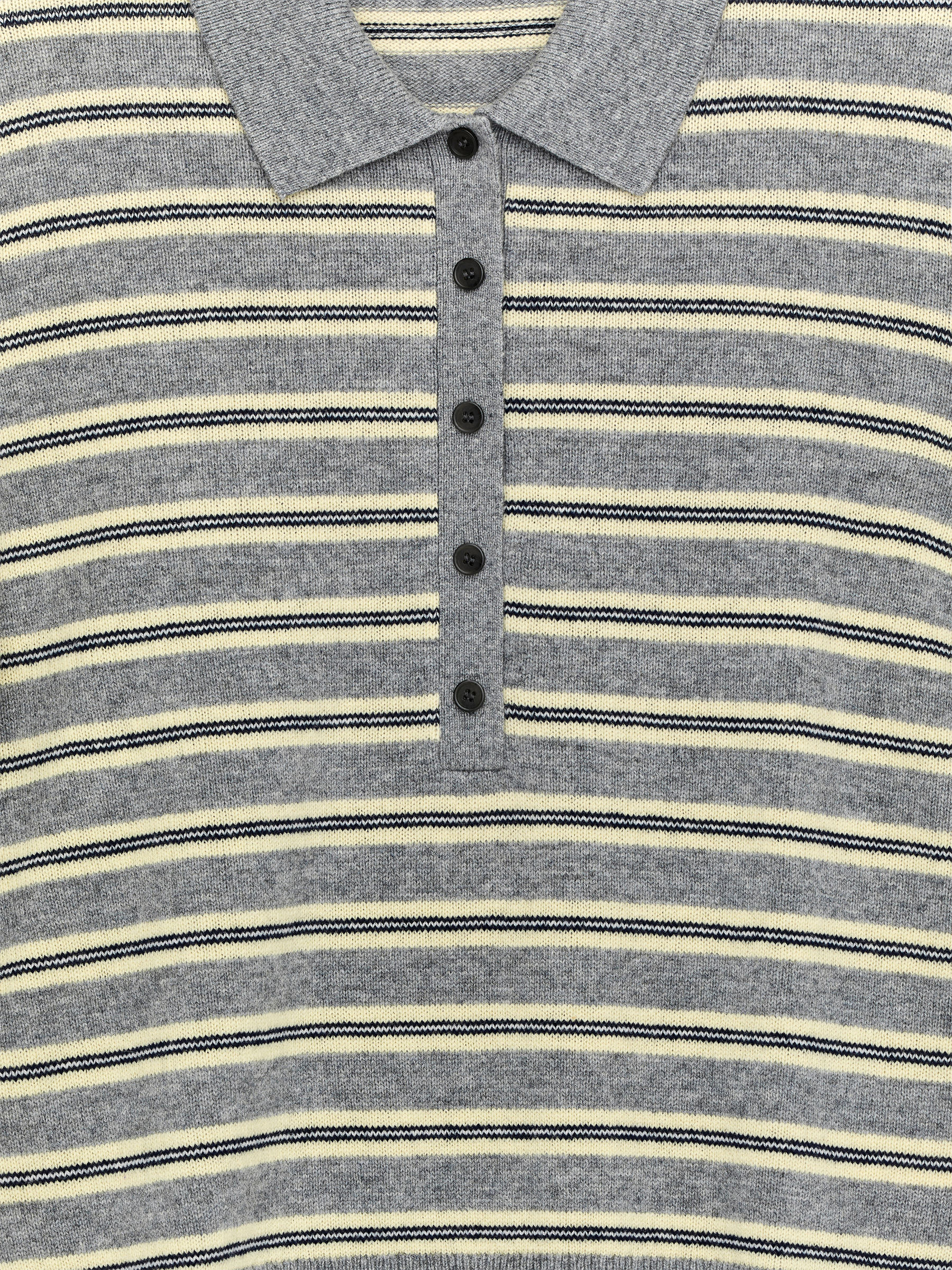 Polopullover aus Wolle - Grau/Gelb/Schwarz - Regular Fit - Women - StillMedia/DescriptiveDetail - 2