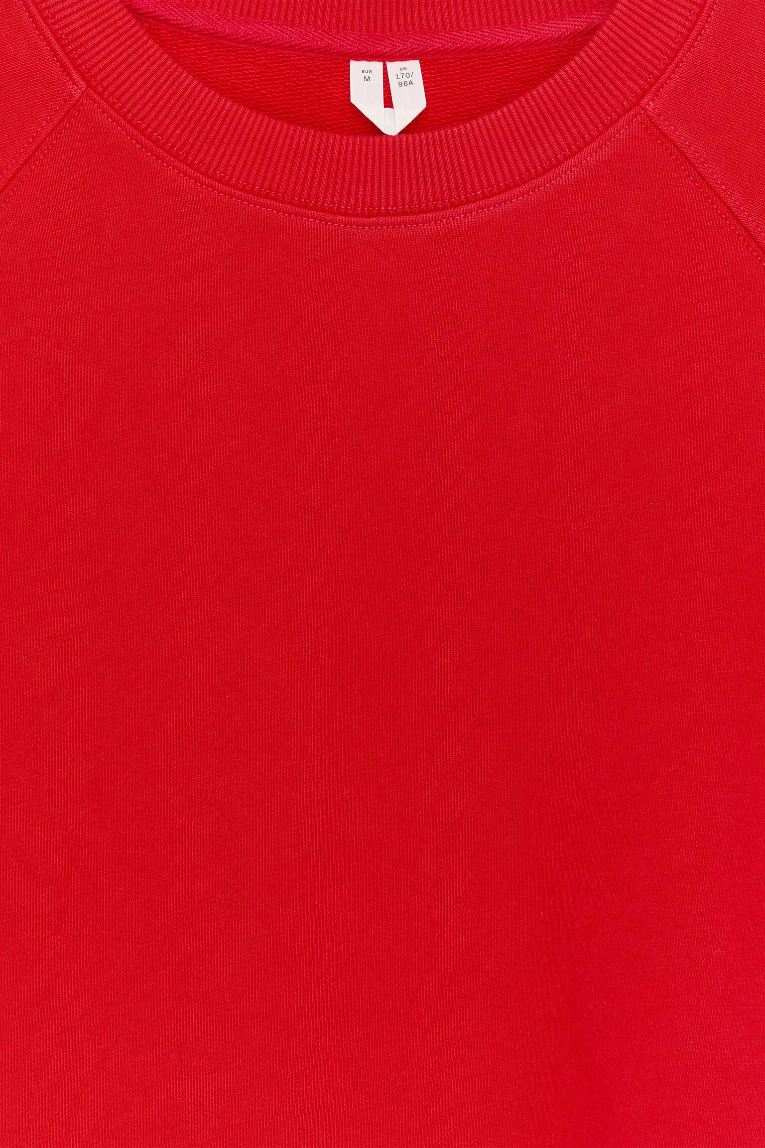 French Terry Sweatshirt - Red/Grijs gemêleerd - 4