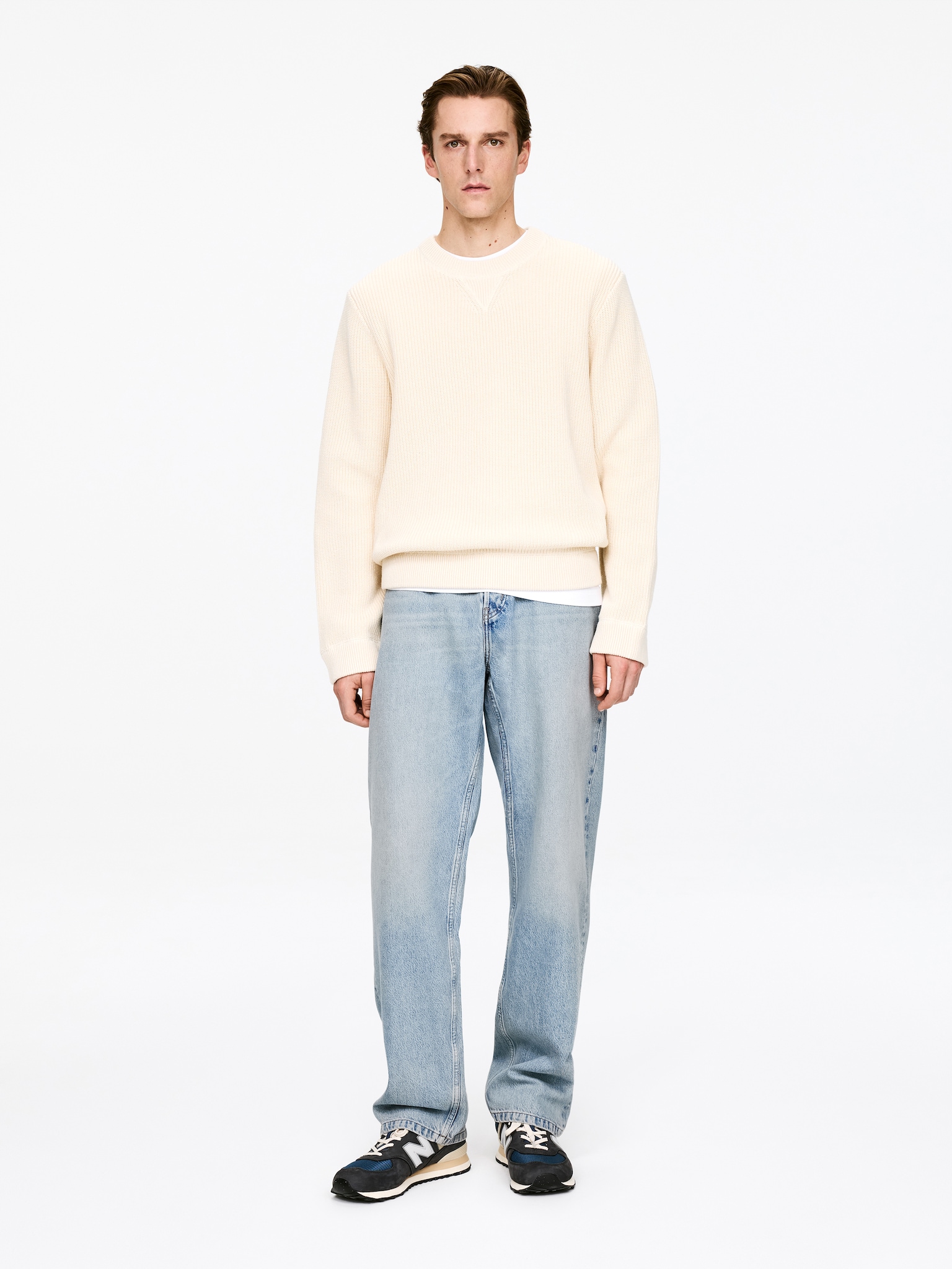 Szerokie jeansy MIST - Niebieski/Ciemnoniebieski/Szary/Ciemnoniebieski/Niebieski/Czarny/Ciemnoniebieski - 1