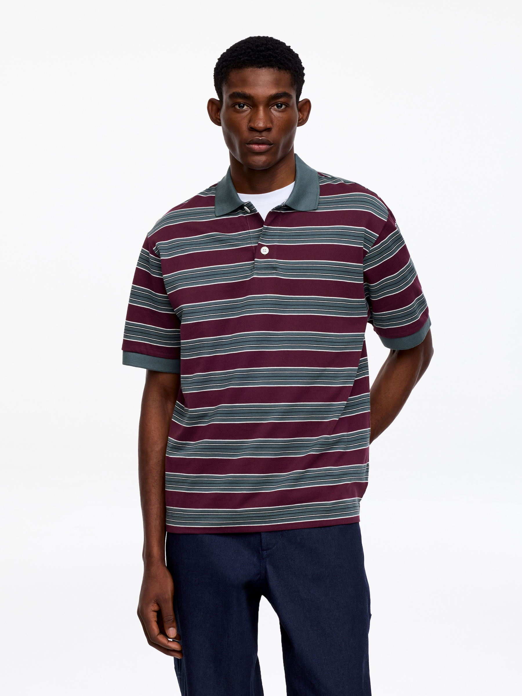 Kurzärmliges Poloshirt-#4B3944-18514