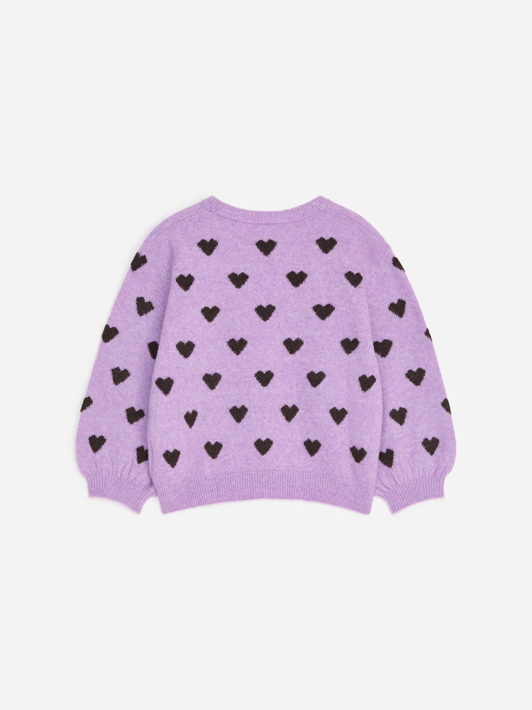 Intarsia Knit Jumper - Lilac/Hearts - Regular fit - children - StillMedia/DescriptiveStillLife - 2