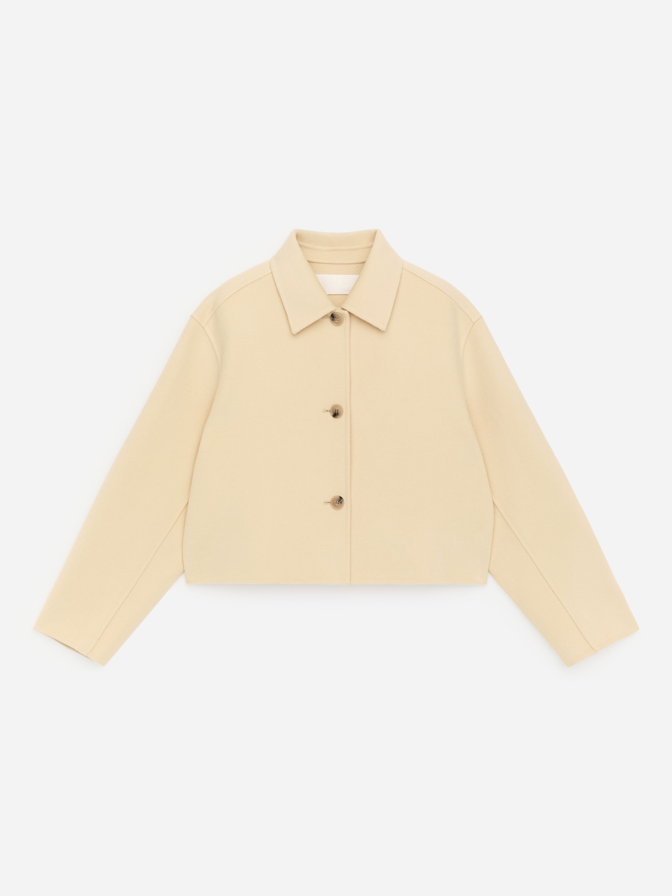 Doublé Wool-Blend Overshirt-Yellow-18324
