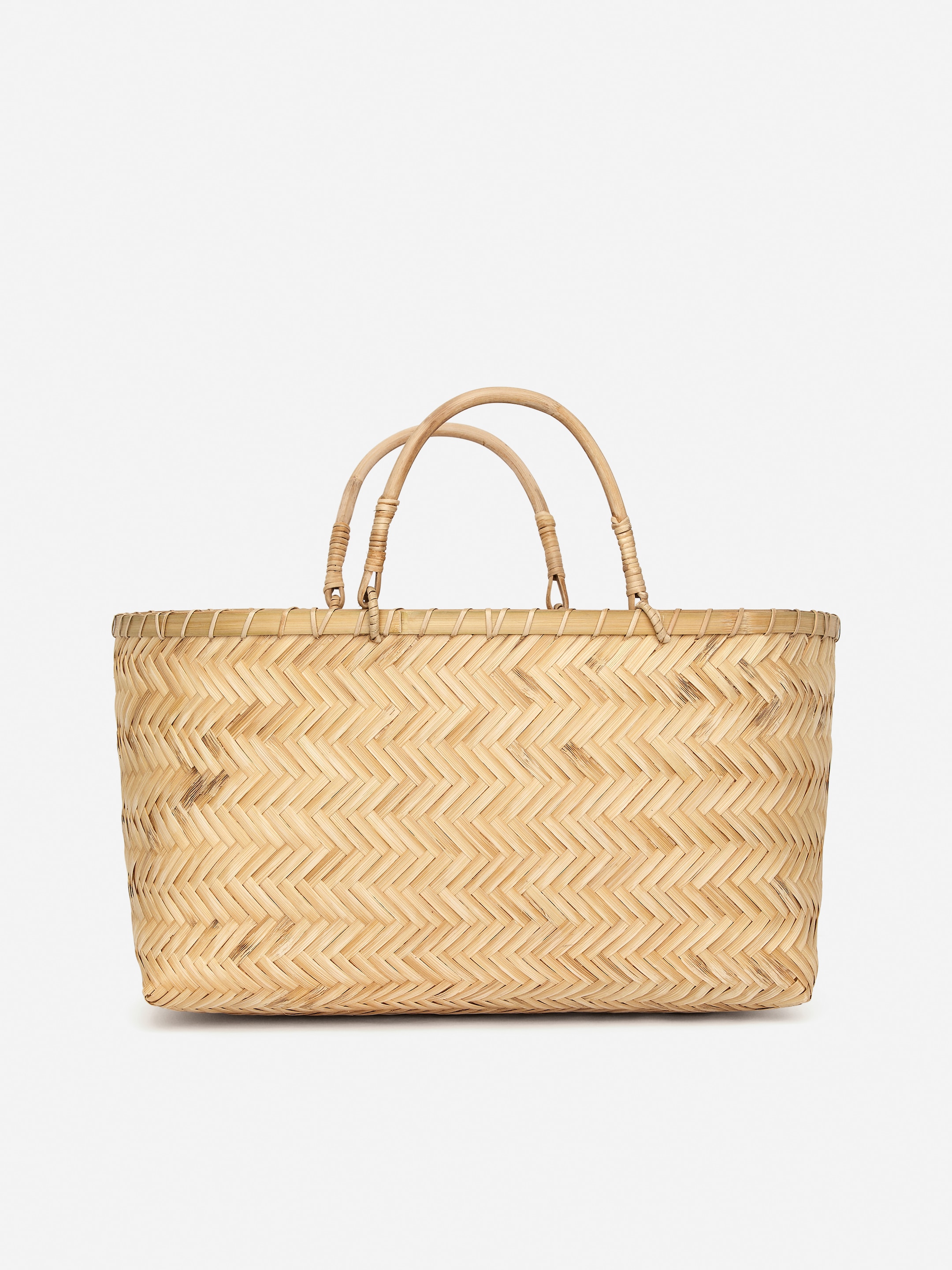 Bamboo Basket-#D0C2AA-15733