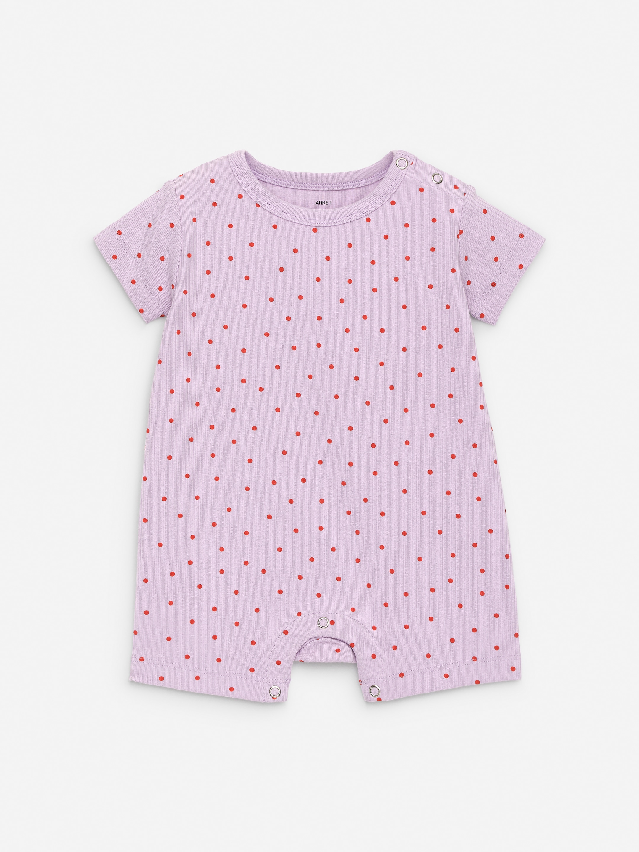 Agrandir l'image: Barboteuse courte en jersey - Mauve/Pois rouges - ENFANT | H&M CH 1