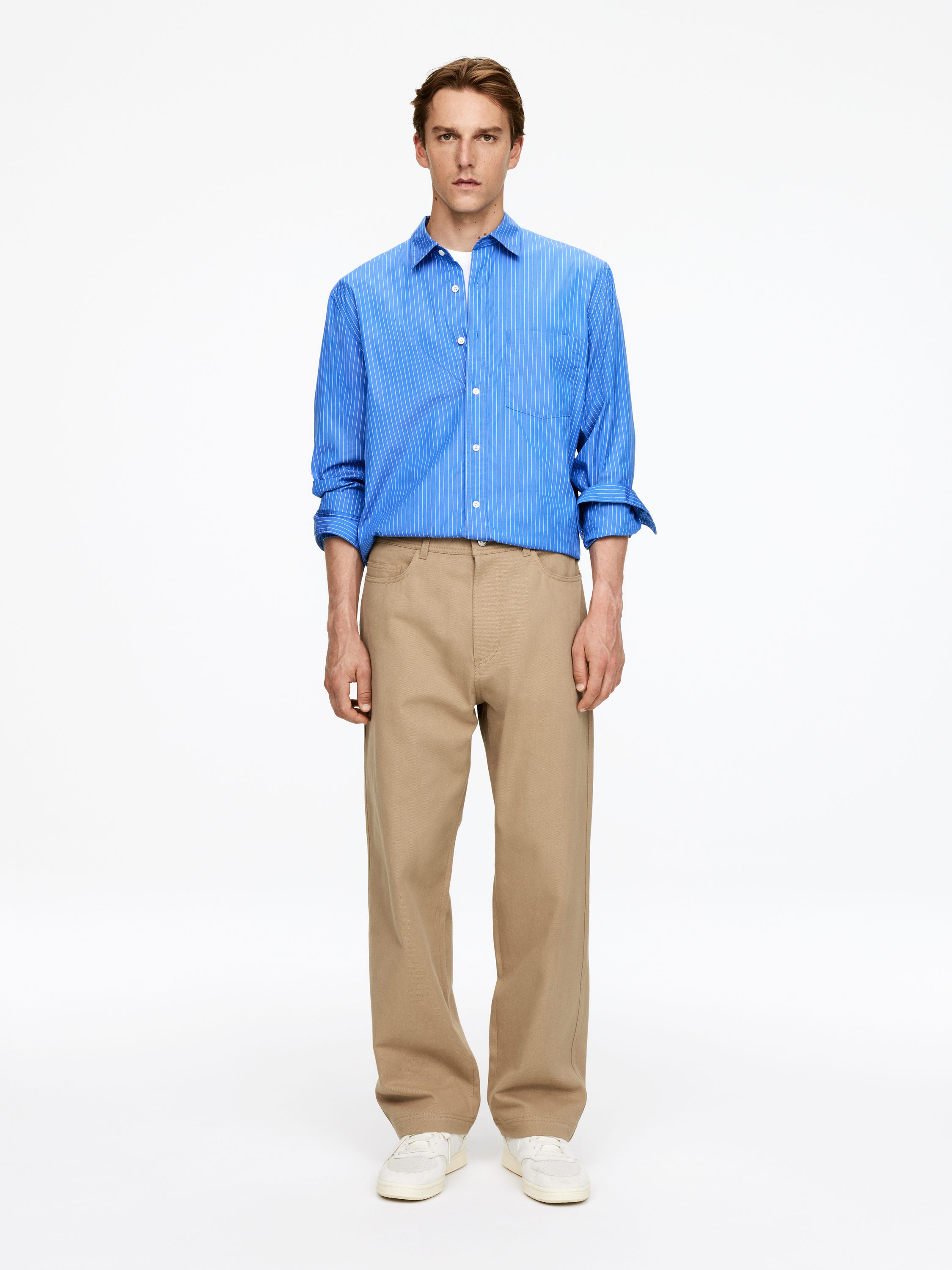 Loose-Fit Workwear Trousers-#AE9F84-16134