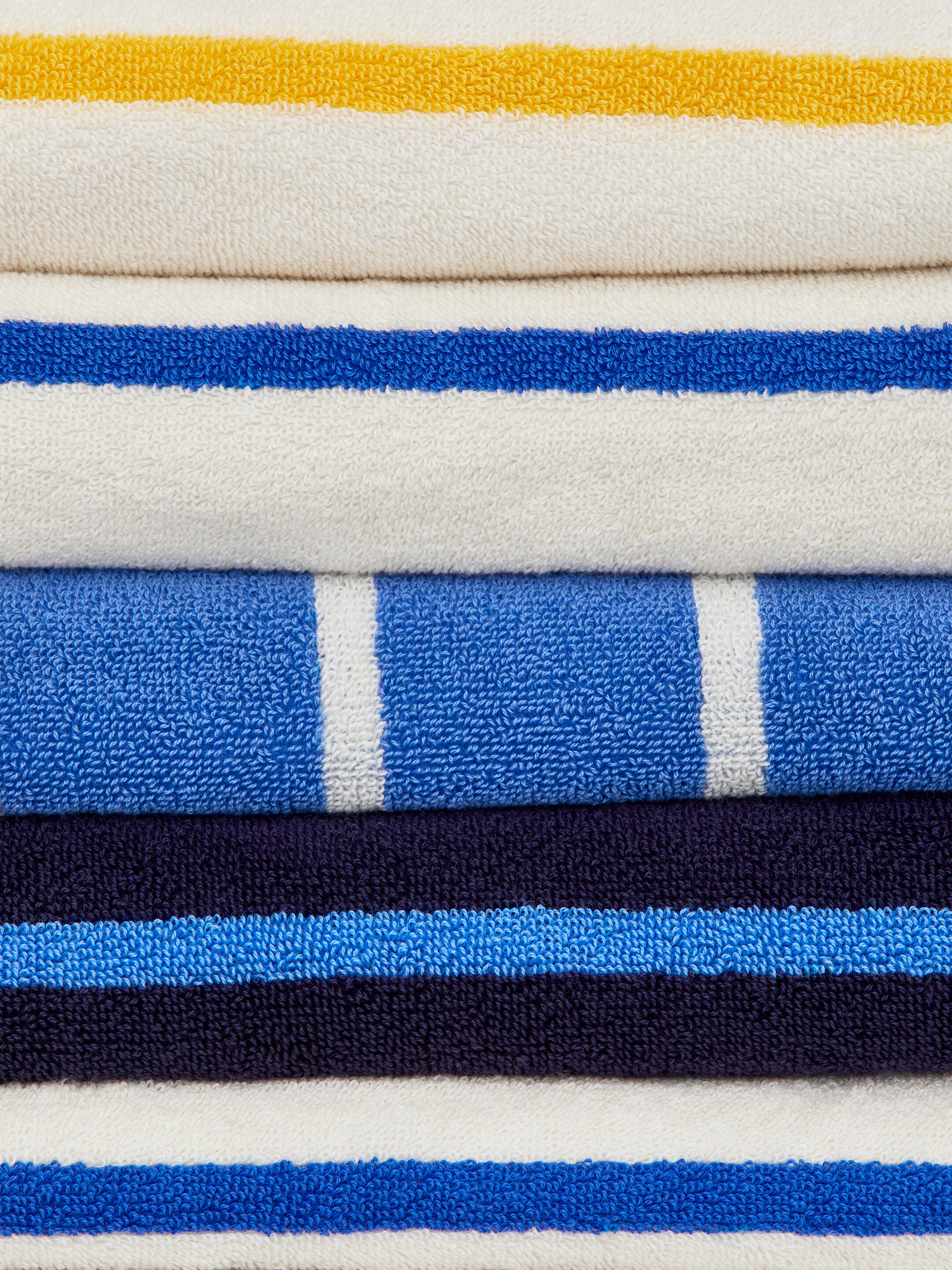 Visa större bild: Badhandduk 80 x 165 cm - Blå/vit - Home All | H&M SE 3