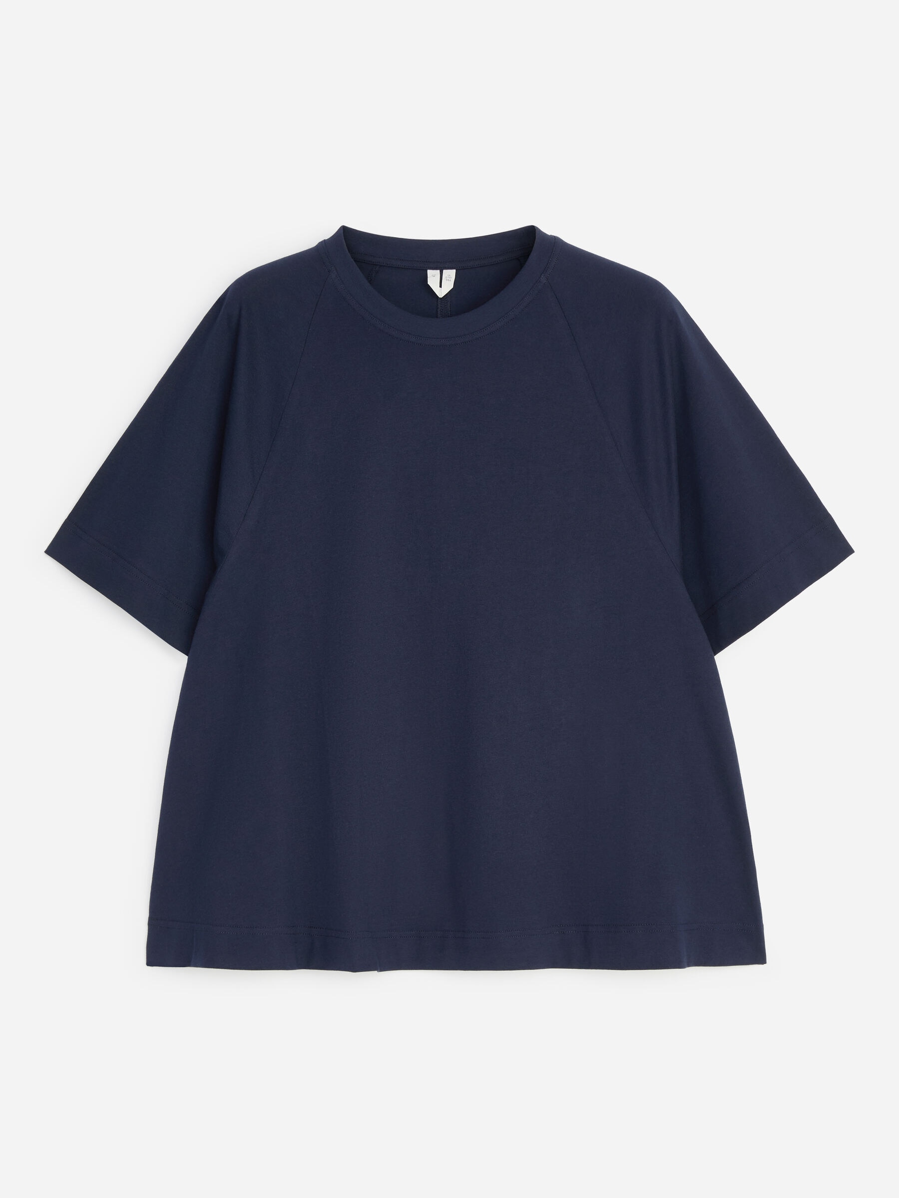 A-Line Cotton T-Shirt - Navy - Regular fit - Women - StillMedia/DescriptiveStillLife - 1