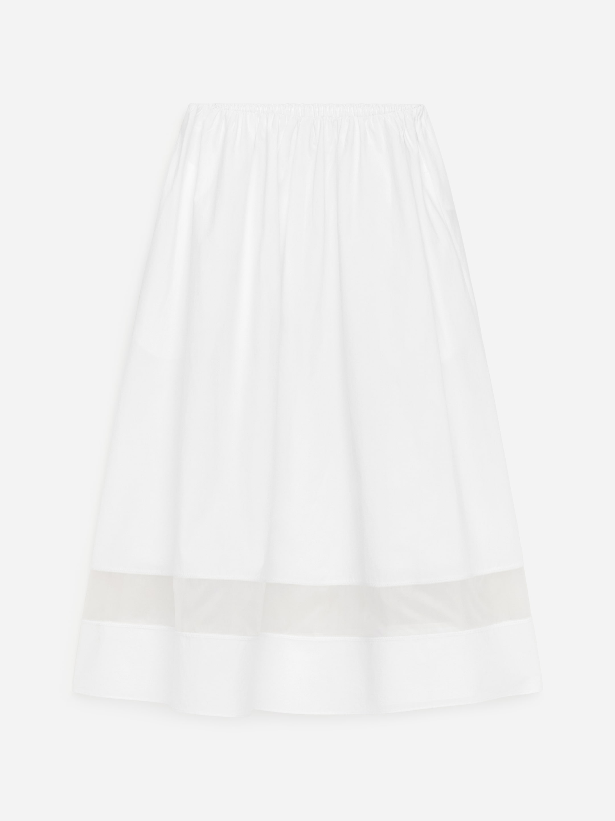 Jupe midi avec empiècements en organza - Blanc - Regular fit - Femme - StillMedia/DescriptiveStillLife - 1