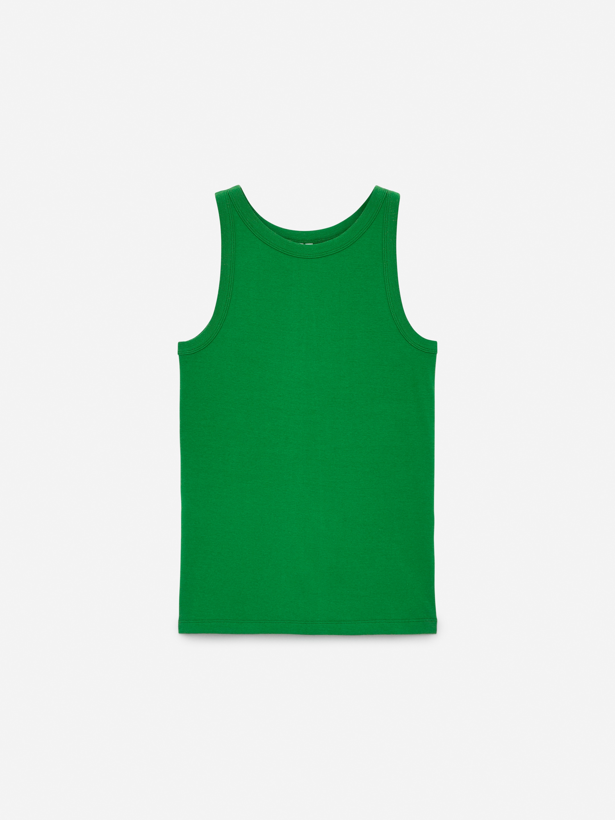 Rib Tank Top - Bright Green - Slim fit - Women - StillMedia/DescriptiveStillLife - 1
