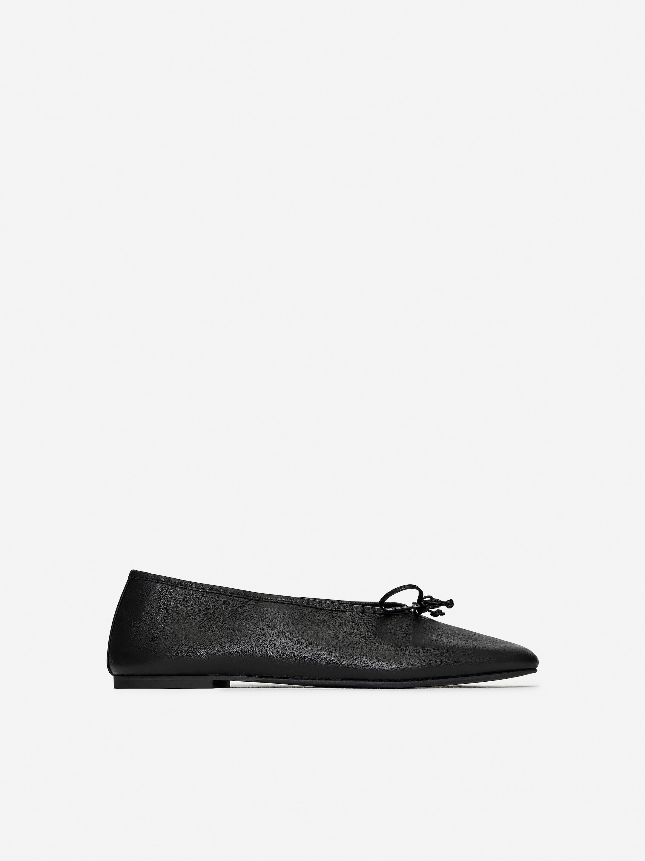 Leather Ballerinas-#272628-7915