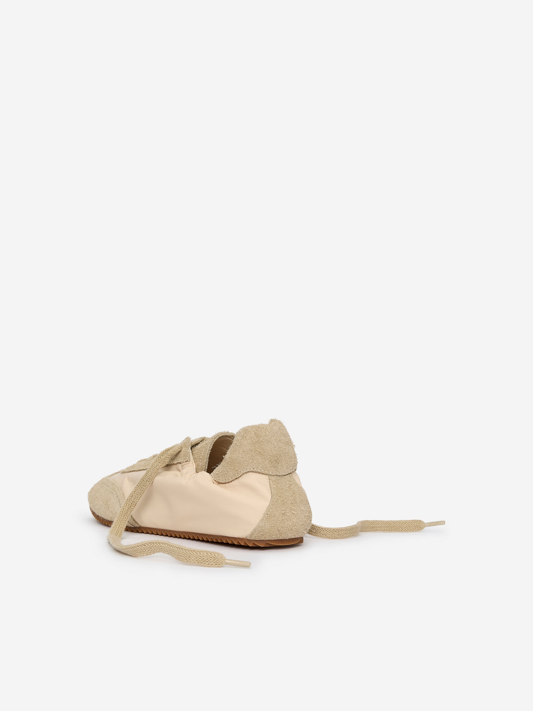 Suede-Nylon Trainers - Beige - Women - StillMedia/DescriptiveStillLife - 7