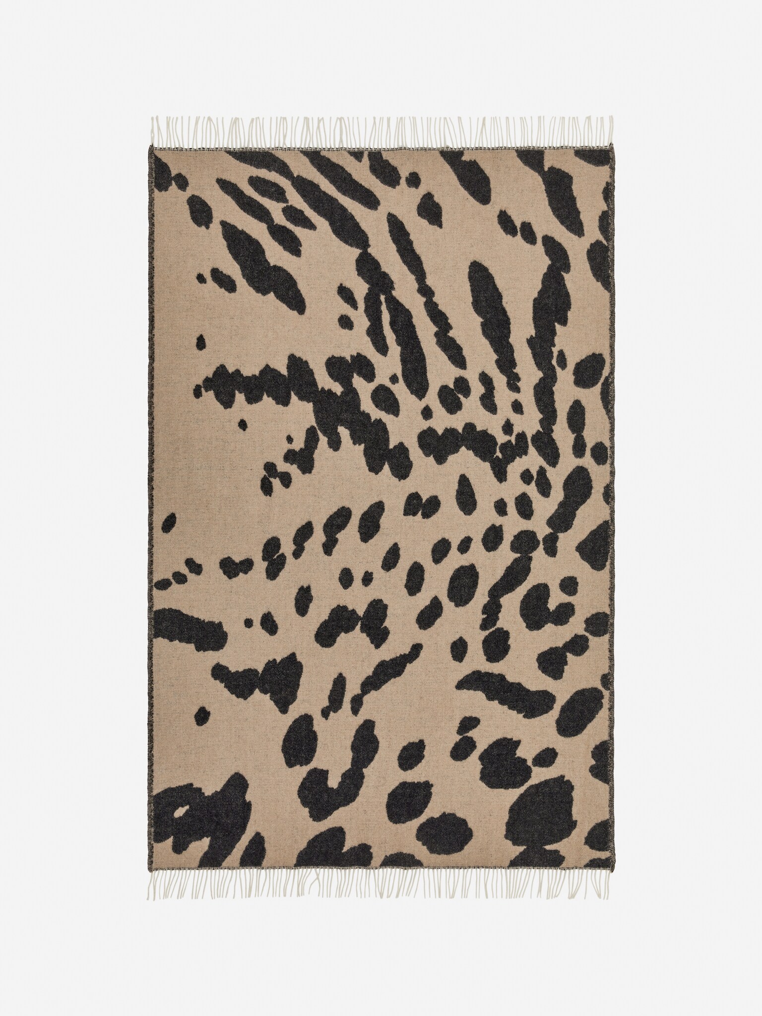 Klippan wollen deken - Zwart/beige