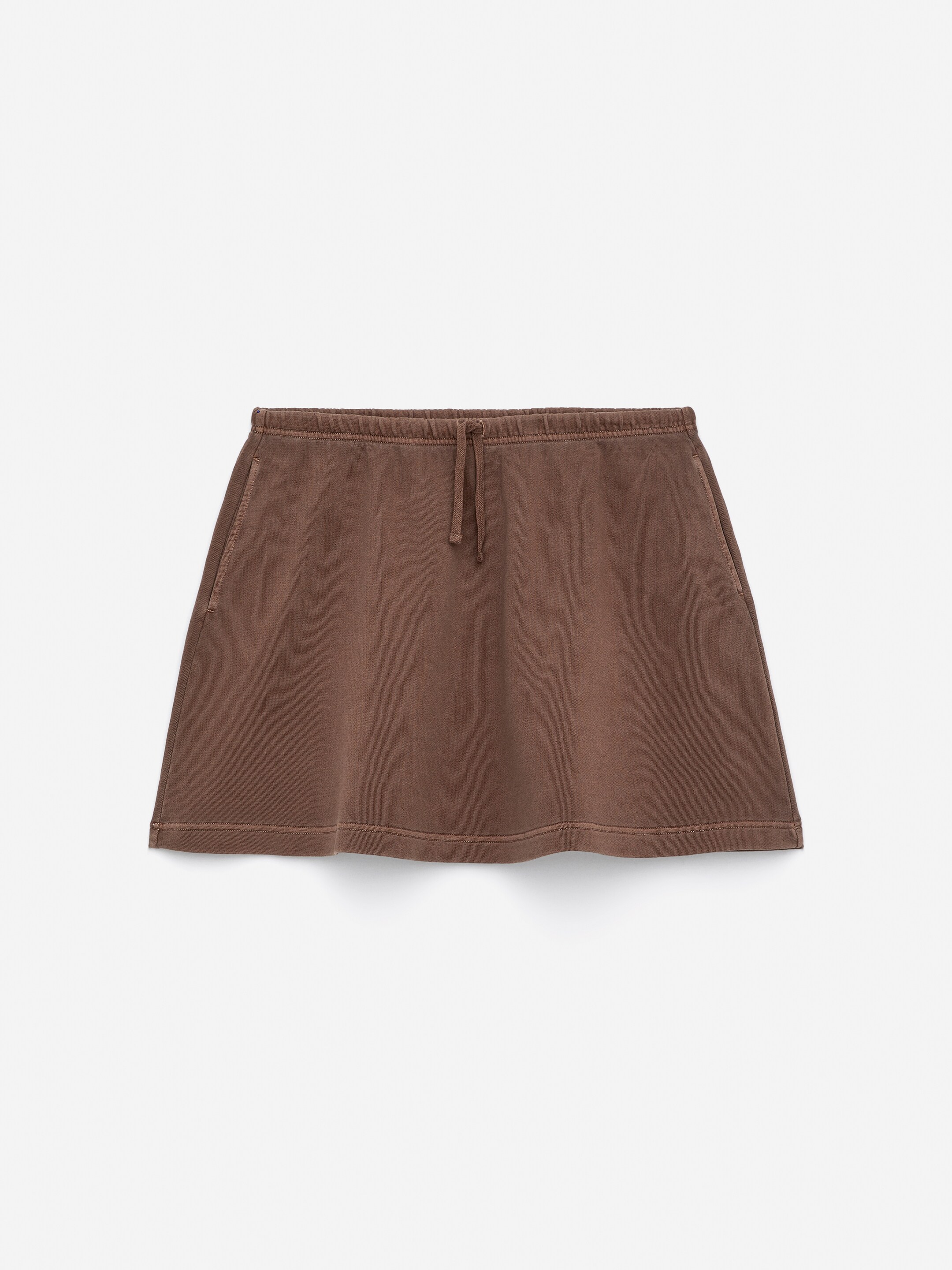 Zobrazit větší obrázek: Froté mini sukně - Hnědá - ŽENY | H&M CZ 5