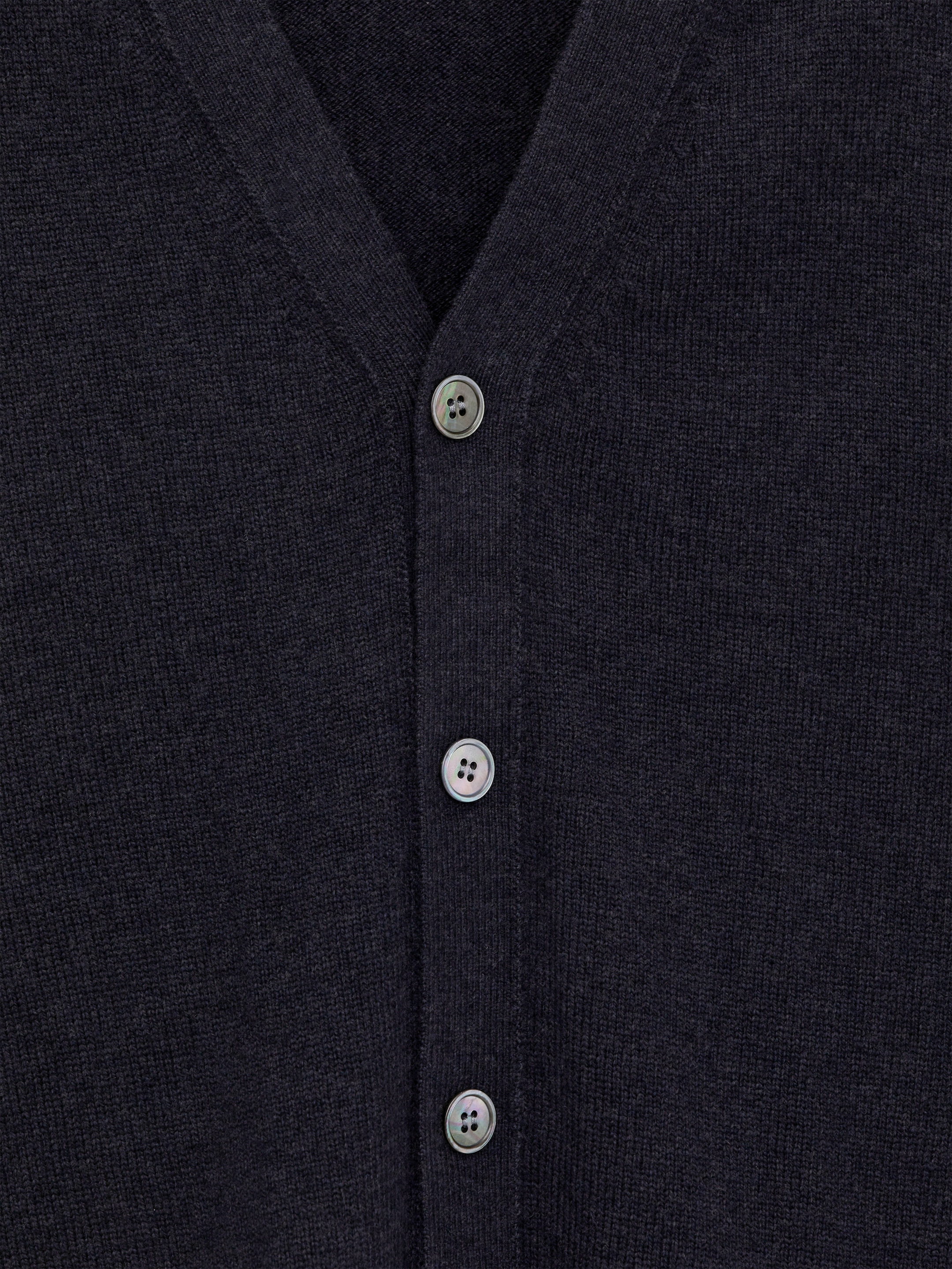 Strickjacke aus Lammwolle mit V-Ausschnitt - Dunkelblau - Regular Fit - men - StillMedia/DescriptiveDetail - 1