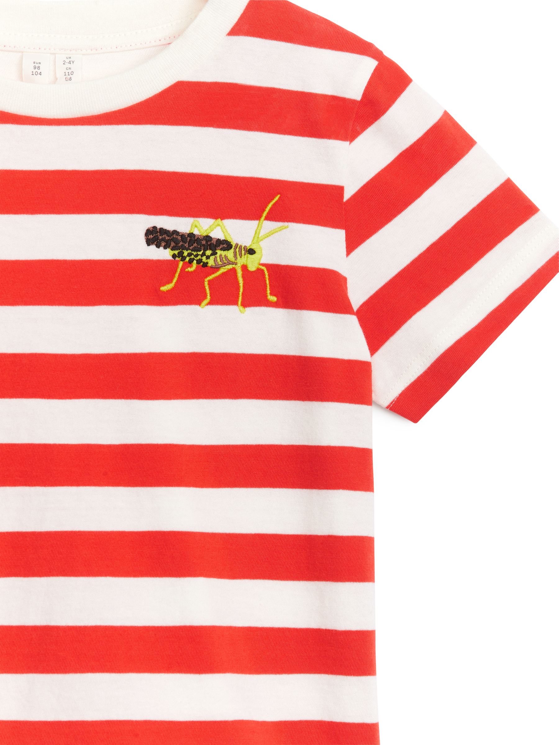 T-Shirt mit Insektenaufnäher - Orange/Grashüpfer - Regular Fit - Kinder - StillMedia/DescriptiveDetail - 1
