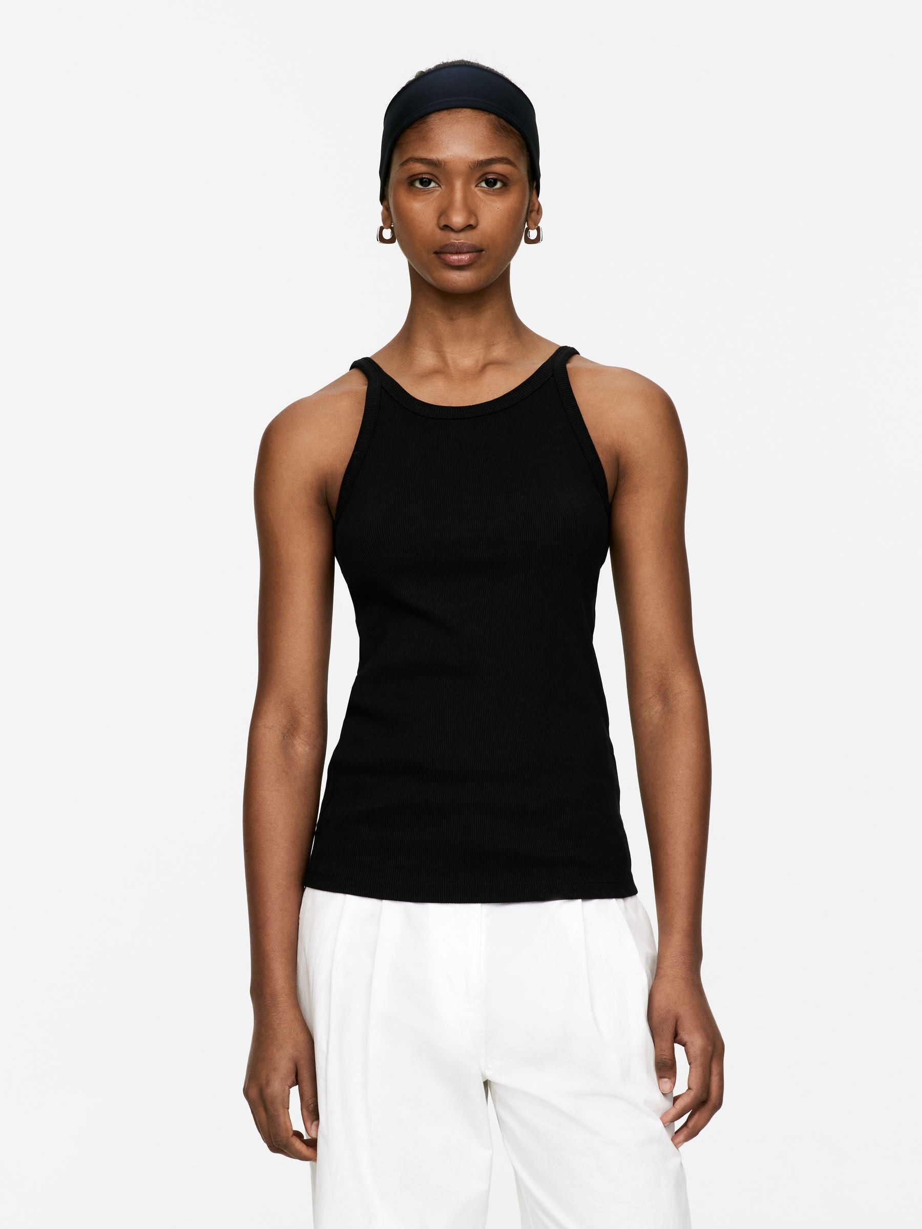 Rib Tank Top - Black - Slim fit - Women - StillMedia/Lookbook - 6