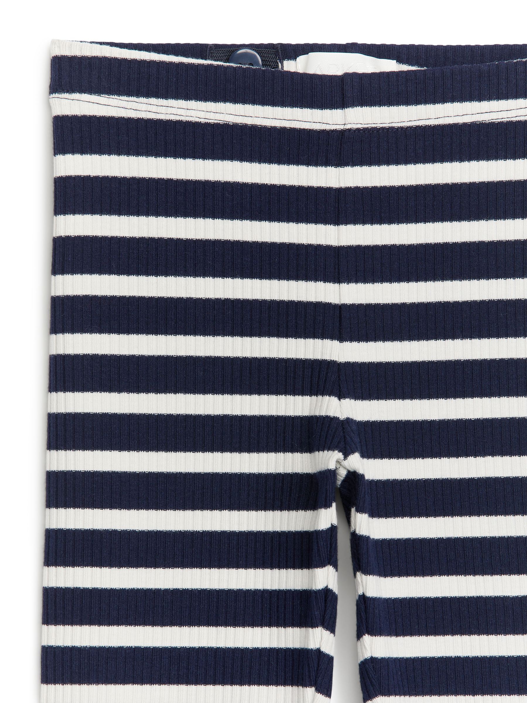 Gerippte Leggings - Dunkelblau/Off-White - Slim Fit - Kinder - StillMedia/DescriptiveDetail - 2