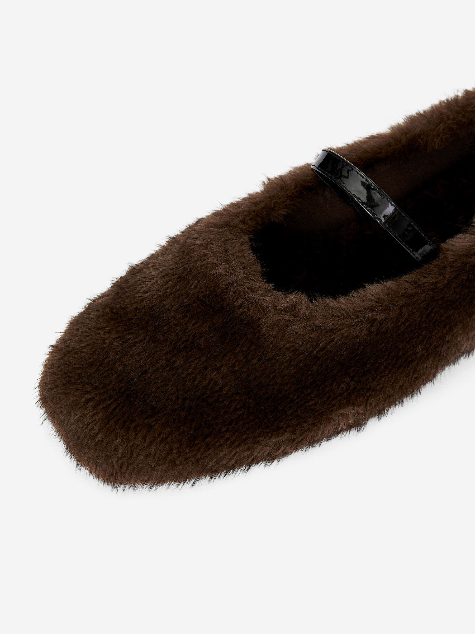 Faux-Fur Mary Jane Flats - Brown - Women - StillMedia/DescriptiveDetail - 2