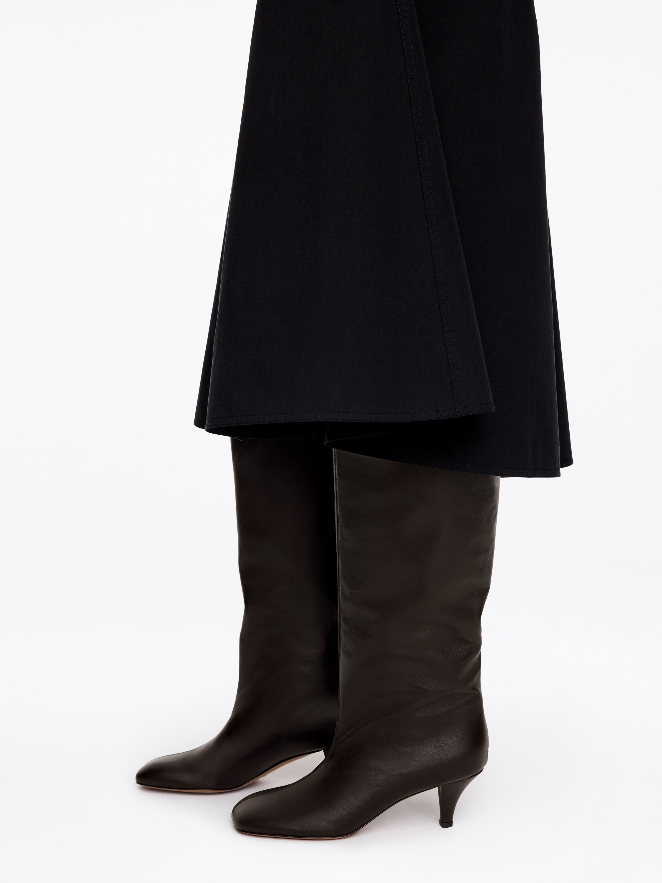Stivali al ginocchio slouchy in pelle