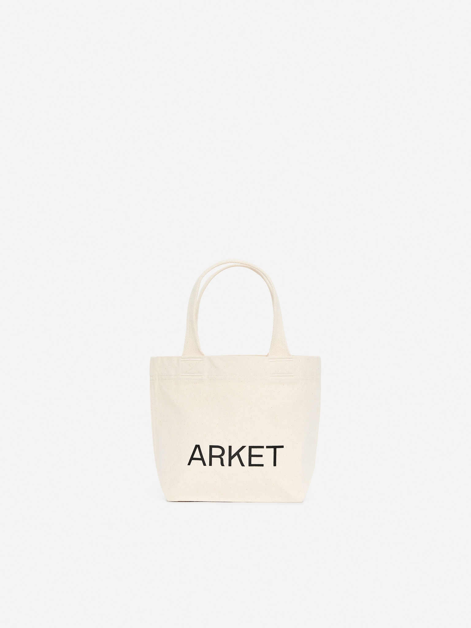 ARKET Canvas Mini Tote - Off White/Black - 2