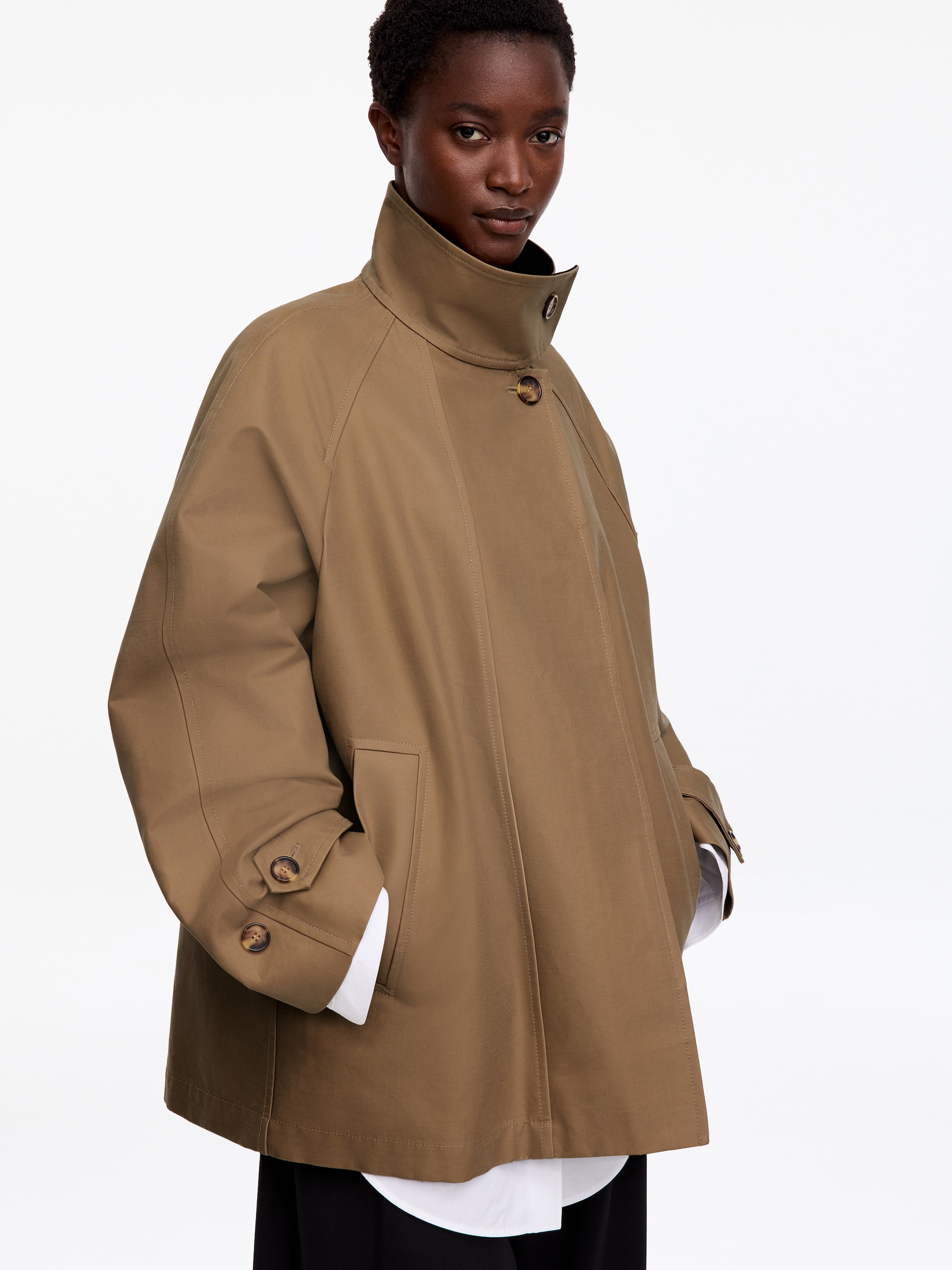 Corduroy-Collar Jacket - Brown - Loose fit - women - StillMedia/Lookbook - 16