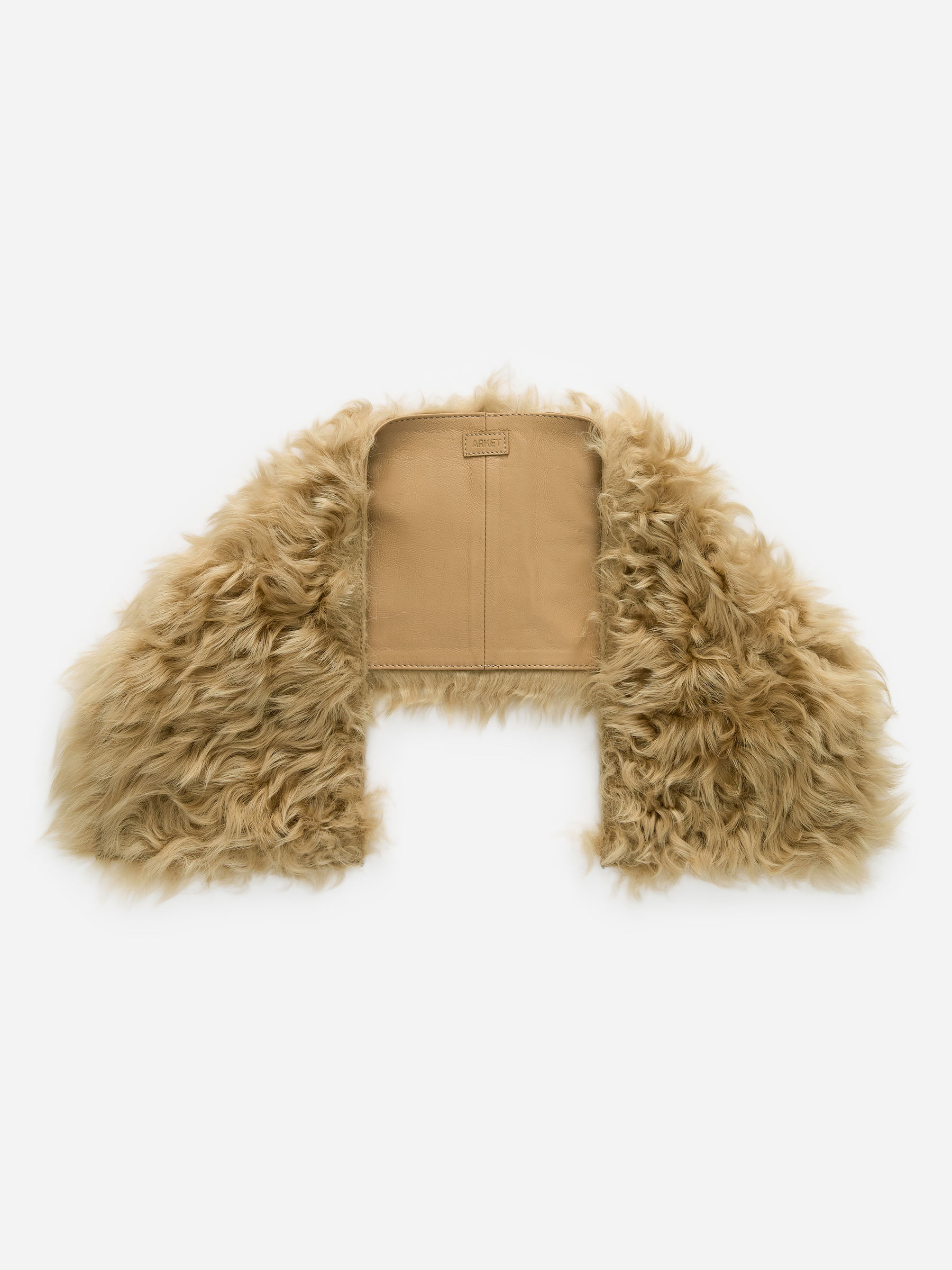 Shearling Collar-#C9B794-17202