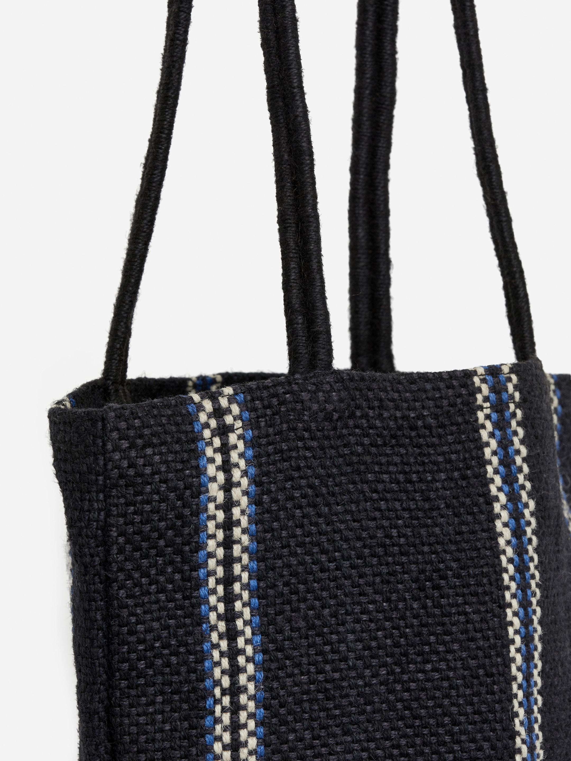 Visa större bild: Väska i jute - Blå/randig - Home All | H&M SE 3