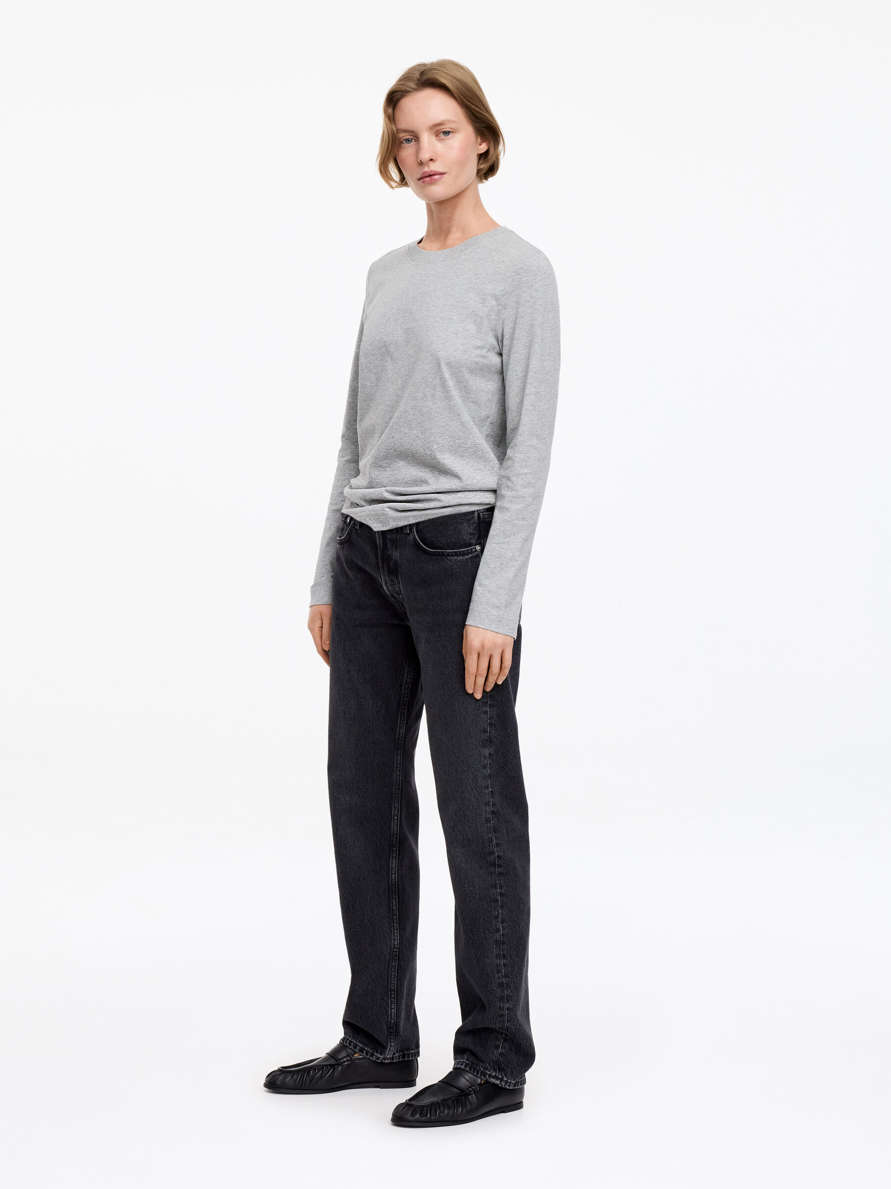 T-shirt signature à manches longues - gris - Regular fit - Femme - StillMedia/Lookbook - 17