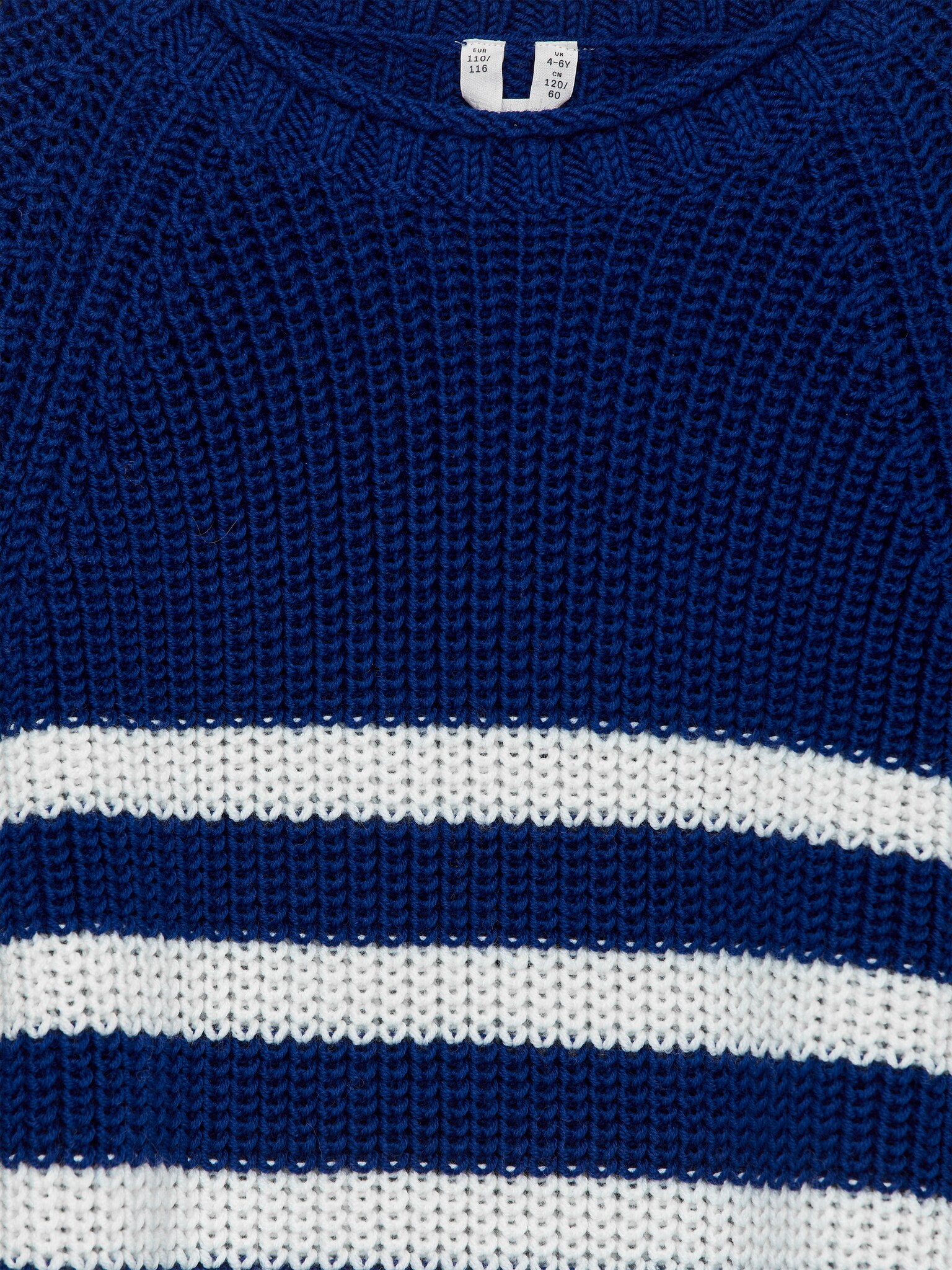 Chunky-Knit Jumper - Blue/White - 2