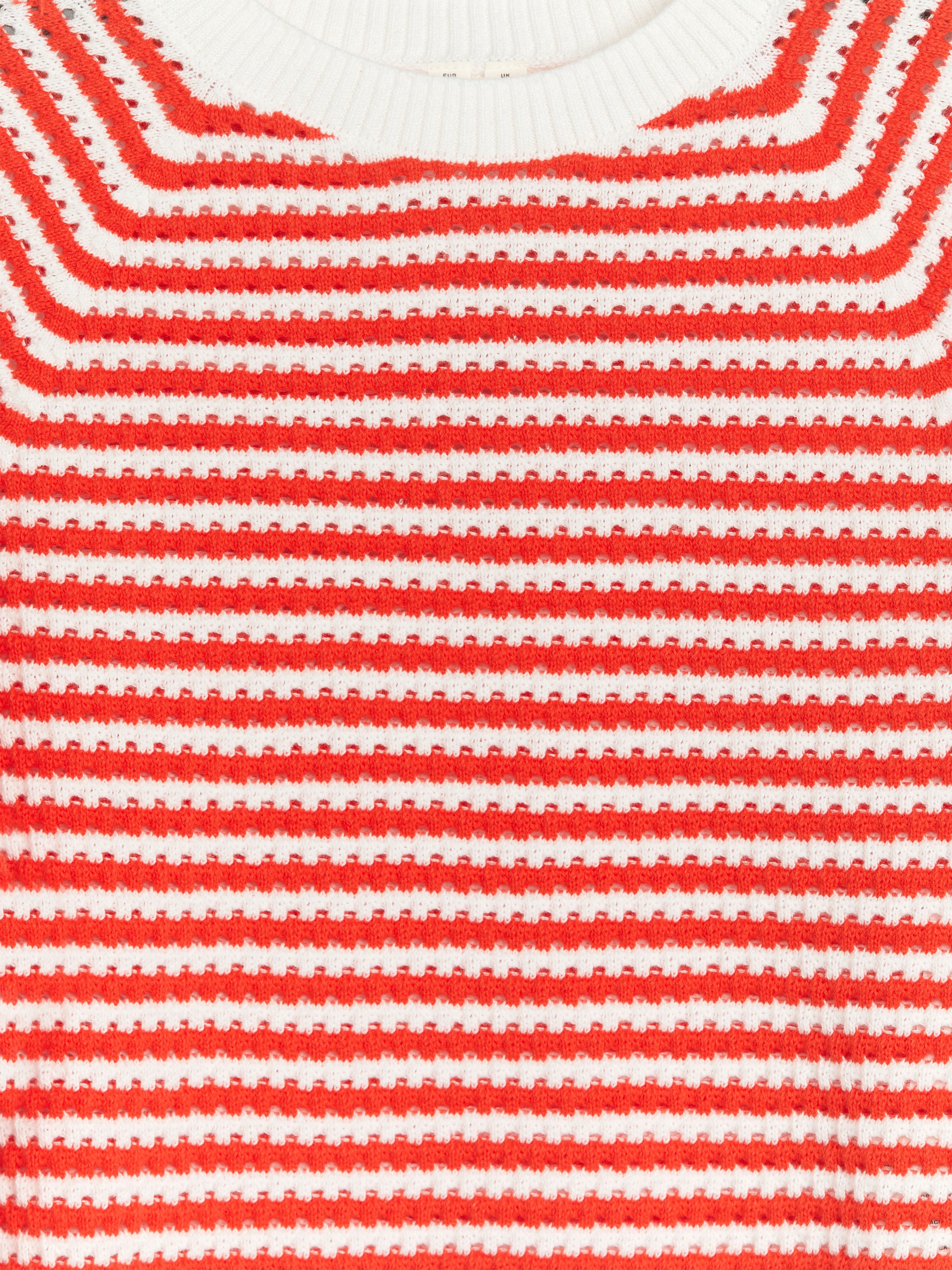 Pointellestickad tröja - Vit/röd - Regular fit - Children - StillMedia/DescriptiveDetail - 1