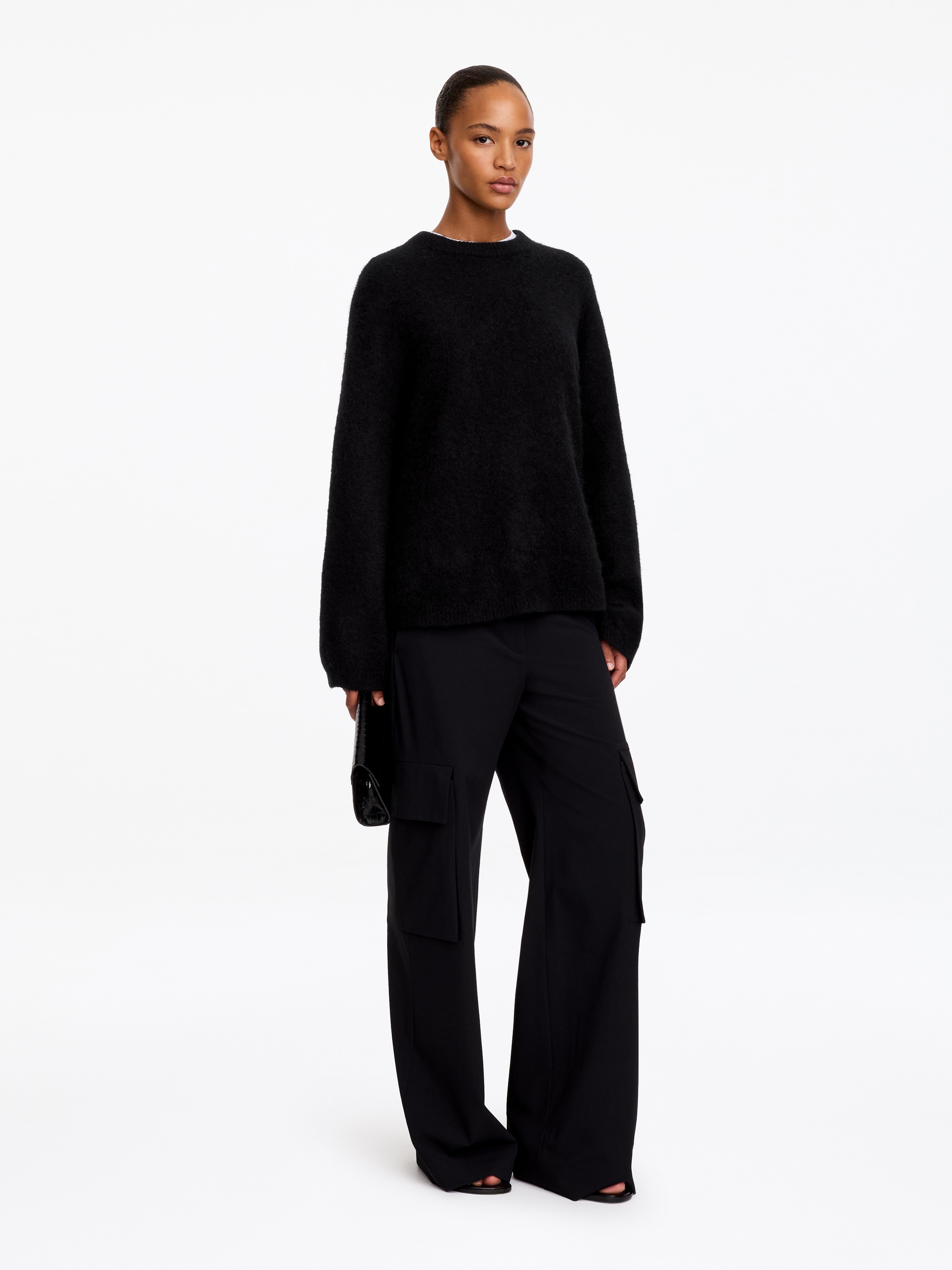 Alpaca-Wool Blend Jumper – Black – ARKET NO