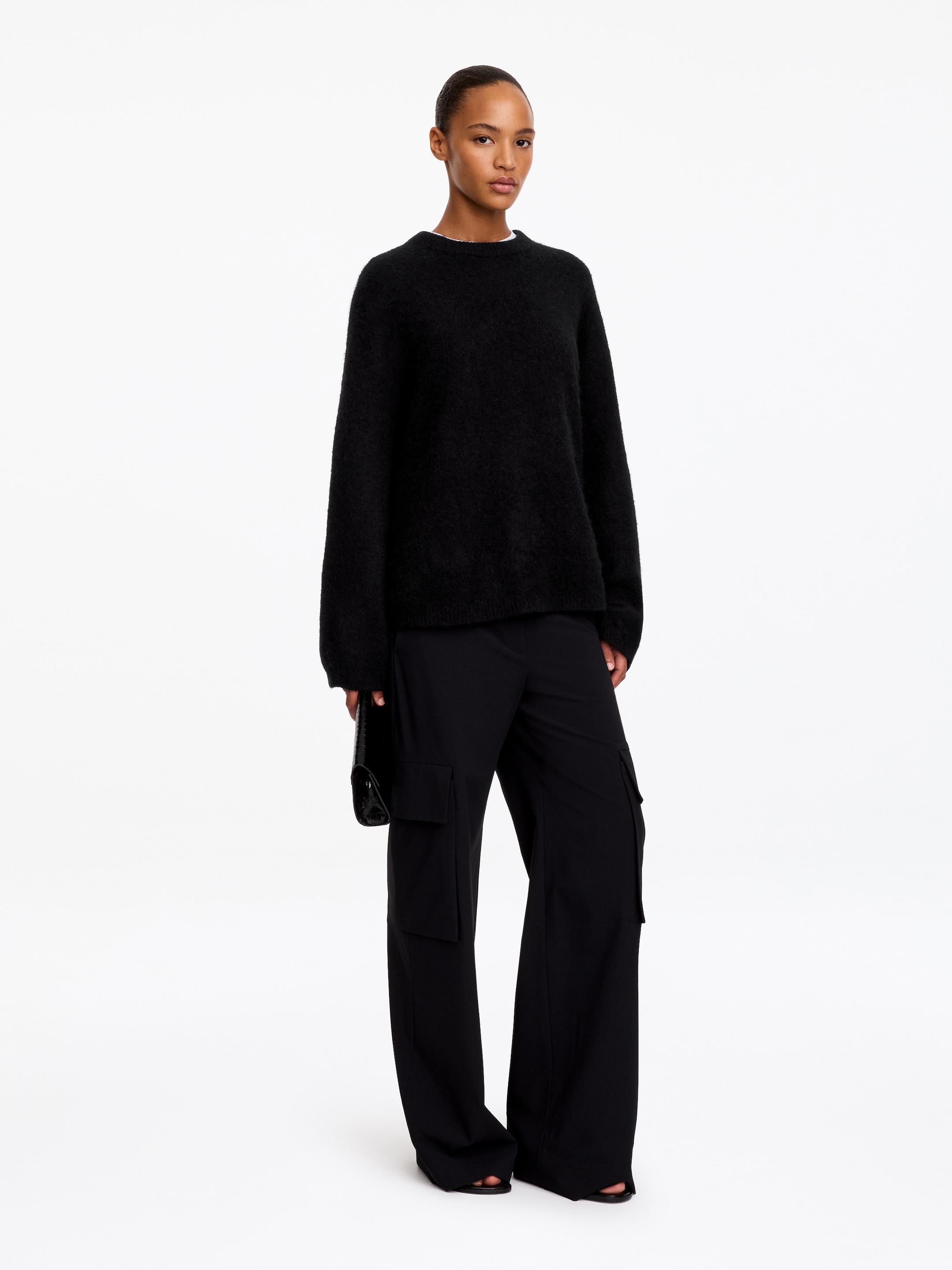 Alpaca-Wool Blend Jumper - Black - Oversized - women - StillMedia/Lookbook - 18